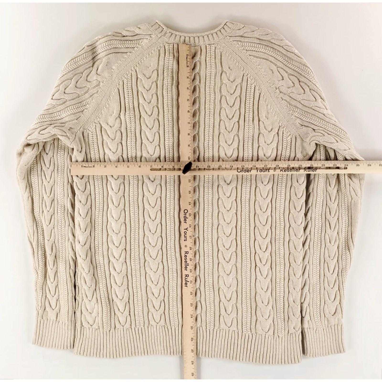 Brooks Brothers Brooks Brothers Sweater Cable Knit Chunky Supima Cotton Cream White Mens XL Pullover Mens XL White Cable-Knit Pullover Brooks Brothers Size US XL / EU 56 / 4 - 6 Thumbnail