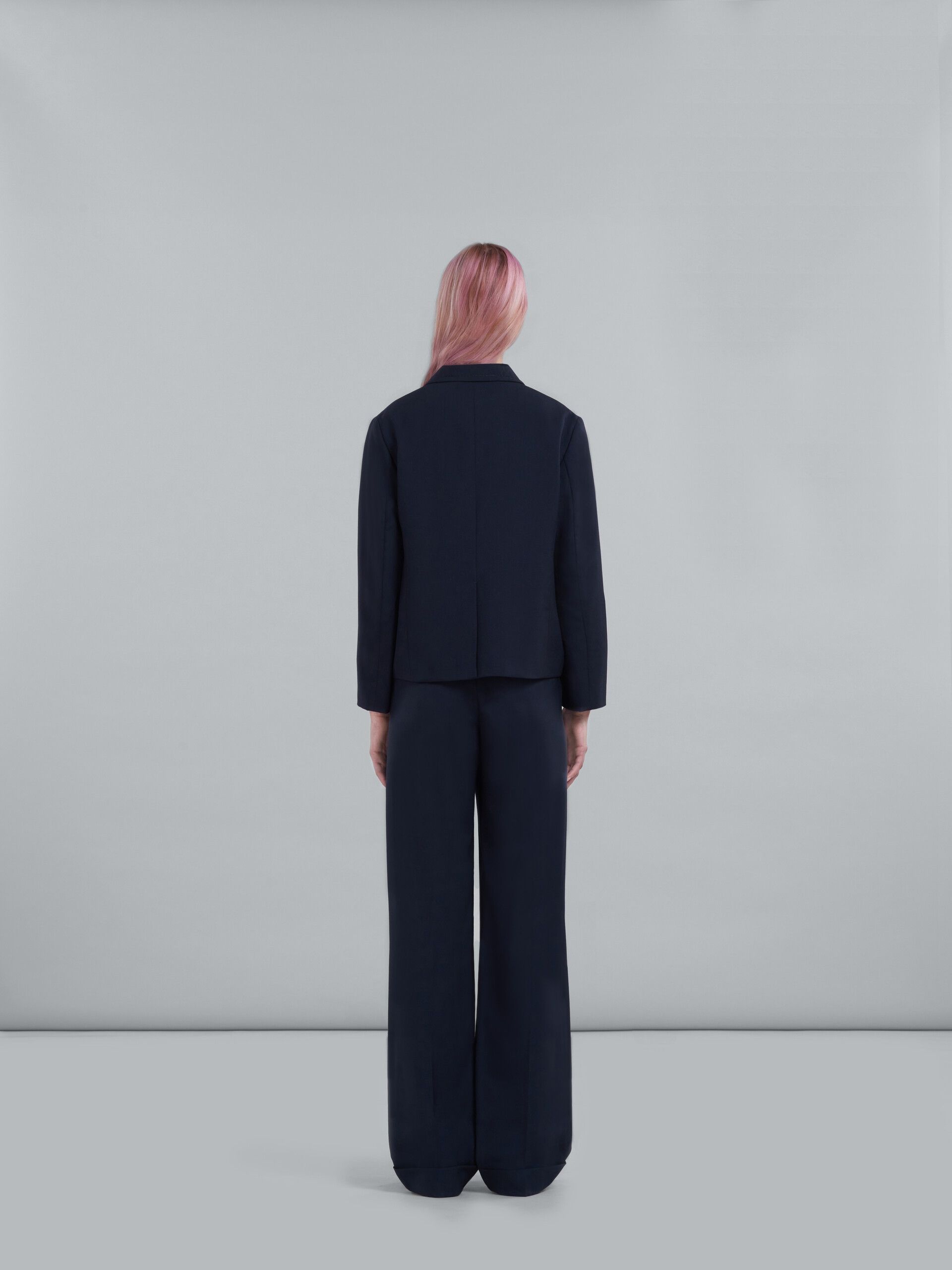 Marni o1w1db10125 Tropical Wool Jacket in Navy Blue Size XL / US 12-14 / IT 48-50 - 3 Thumbnail