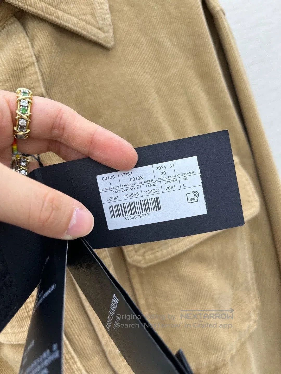 Saint Laurent Paris Saint Laurent 25FW Corduroy Shirt Jacket. Size US L / EU 52-54 / 3 - 7 Thumbnail