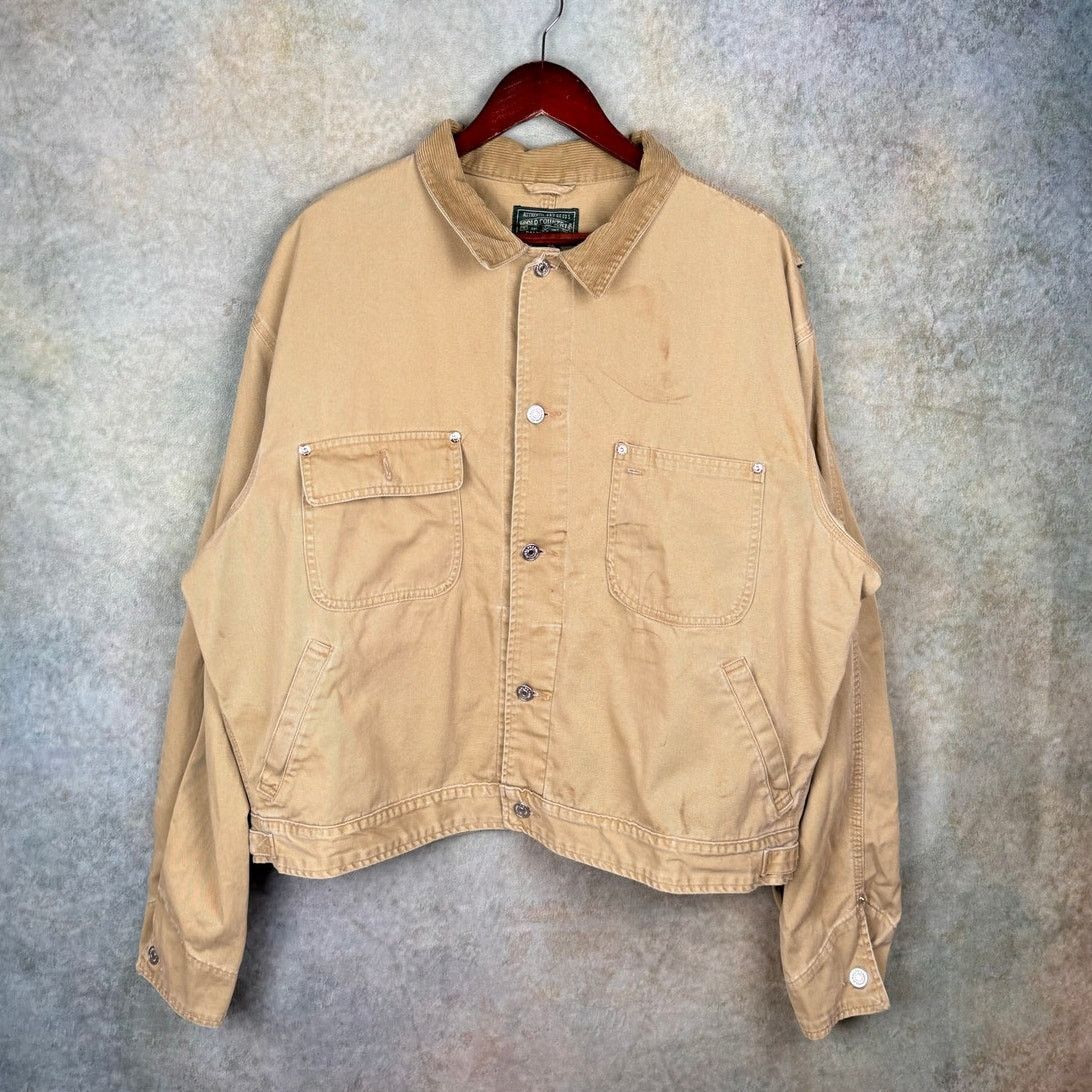 VTG 90s Polo Ralph Lauren Safari Jacket Sz XL Tan Country Light Jackets