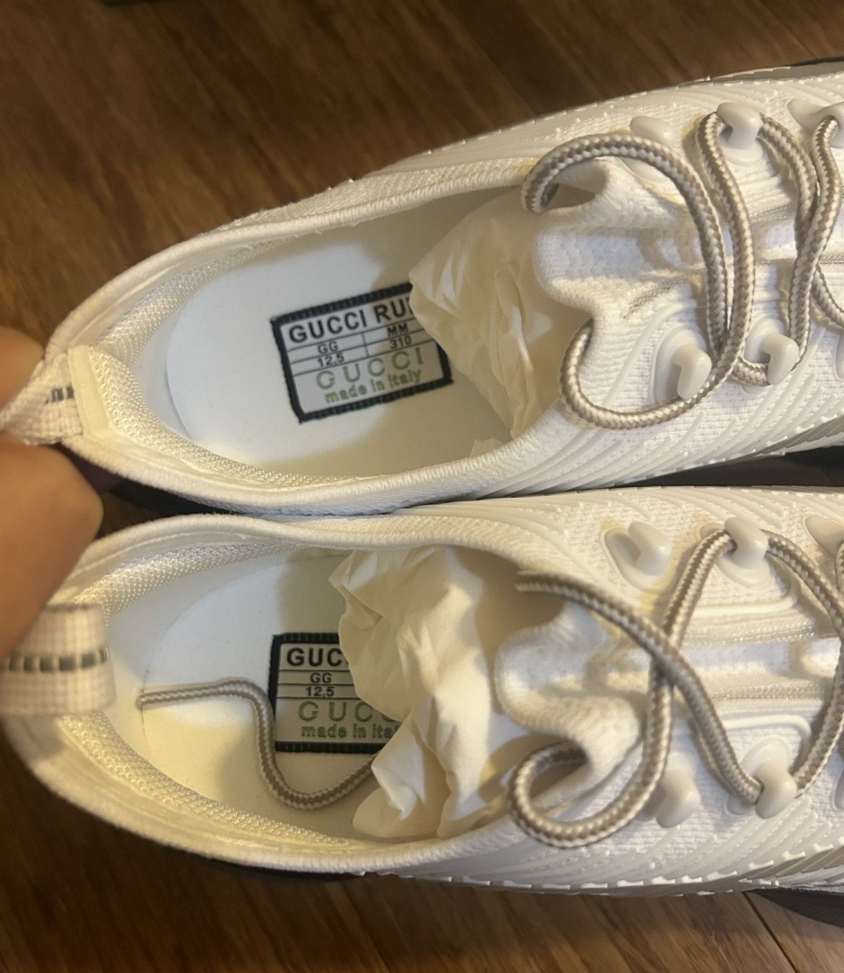 Gucci Gucci Men Run Sneaker Black White size 12.5 Size US 12.5 / EU 45-46 - 4 Thumbnail