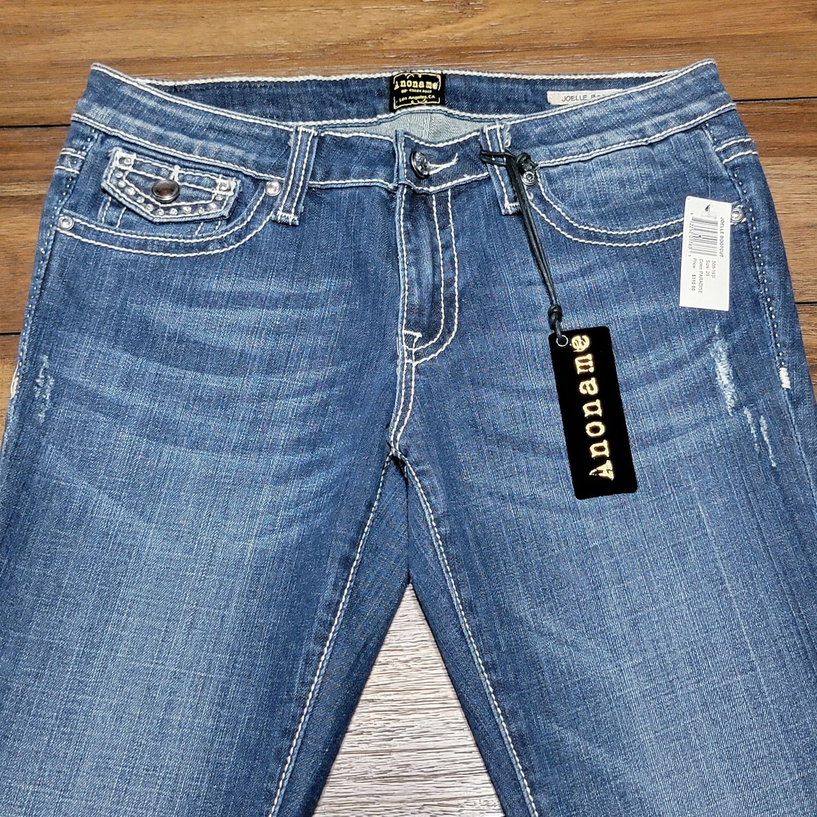 Anoname Joelle Boot-Cut Denim Jeans w/ Bling - Size 29 NWT