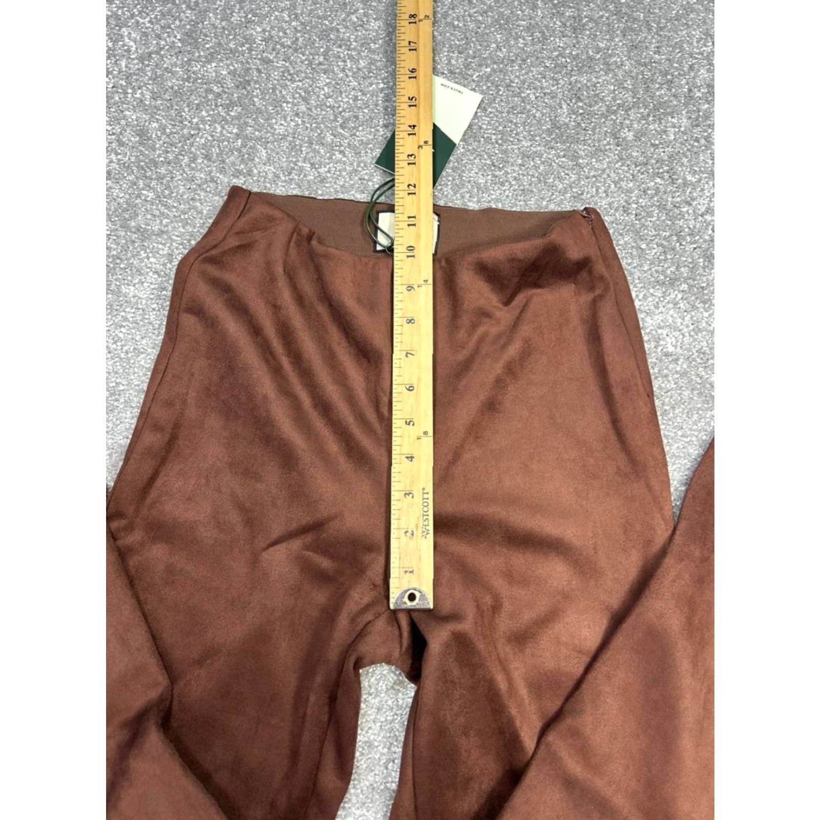 Vintage Tuckernuck Ganache Vegan Suede Ashford Pants Womens XS Brown Bootcut Leg New Size 26" / US 2 / IT 38 - 5 Thumbnail
