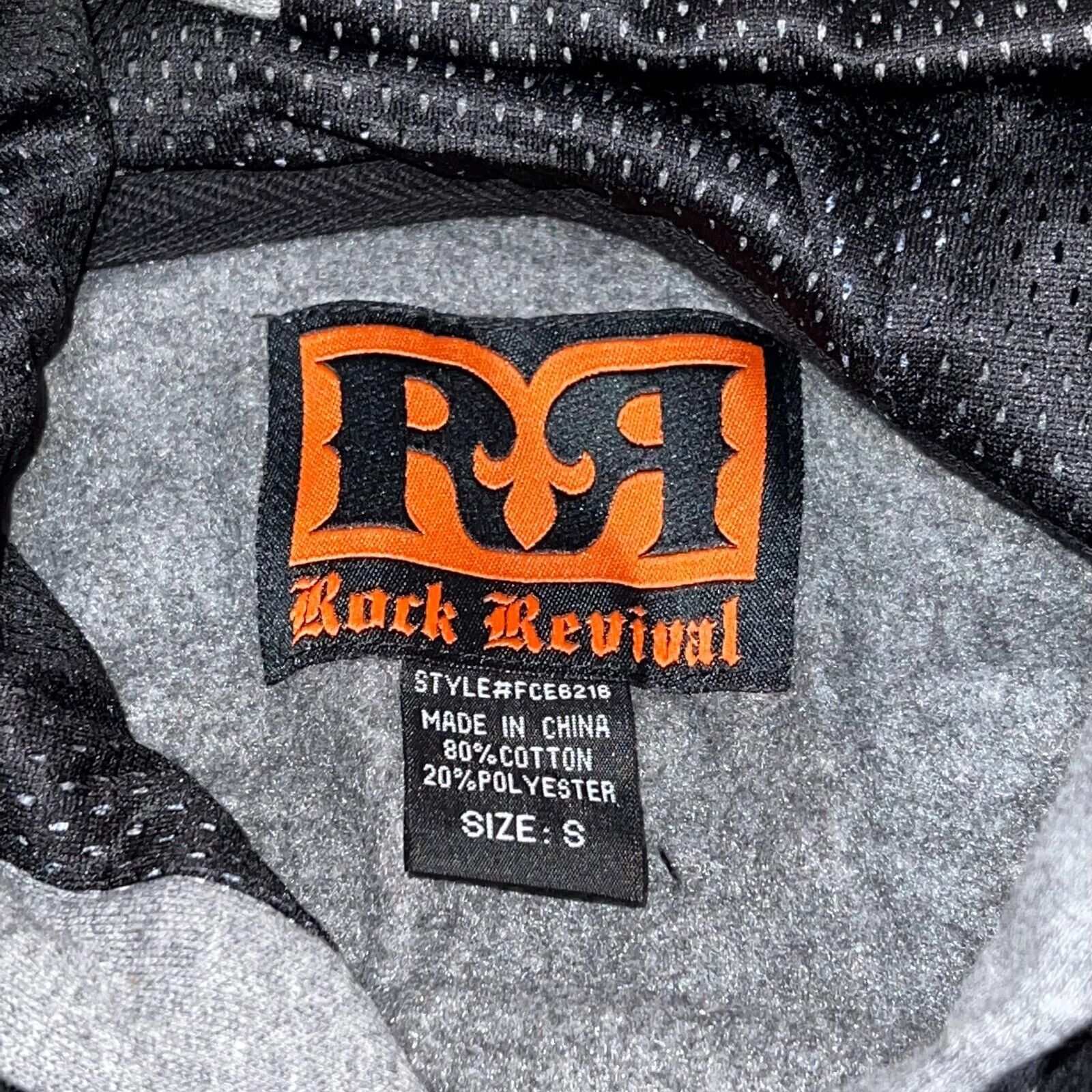 Rock Revival Rock Revival Spellout Hoodie Sweater Grey Men's Size Small Size US S / EU 44-46 / 1 - 7 Thumbnail
