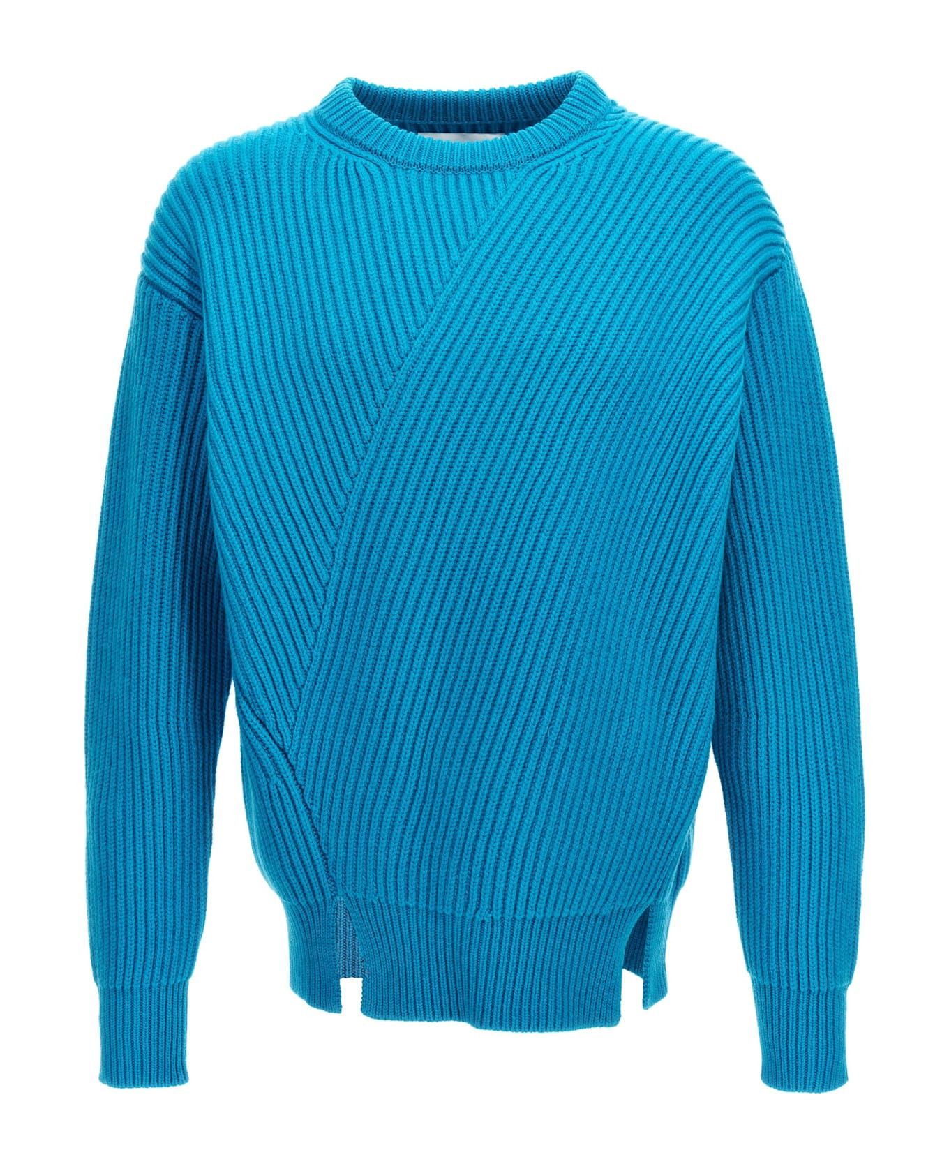 o1loc1c1124 Wool Sweaters in Light Blue