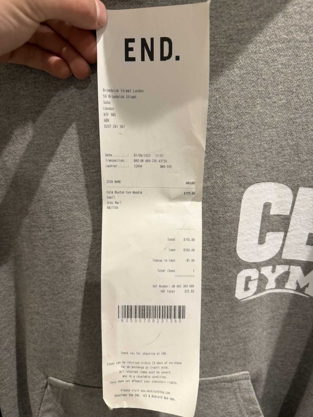 Cole Buxton Cole Buxton ‘CB gym’ OG hoodie size SMALL Size US S / EU 44-46 / 1 - 8 Thumbnail