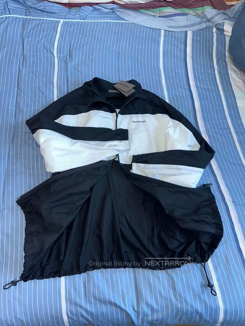 Balenciaga Balenciaga Black and White Barrage Patchwork Windbreaker S Size US S / EU 44-46 / 1 - 4 Thumbnail