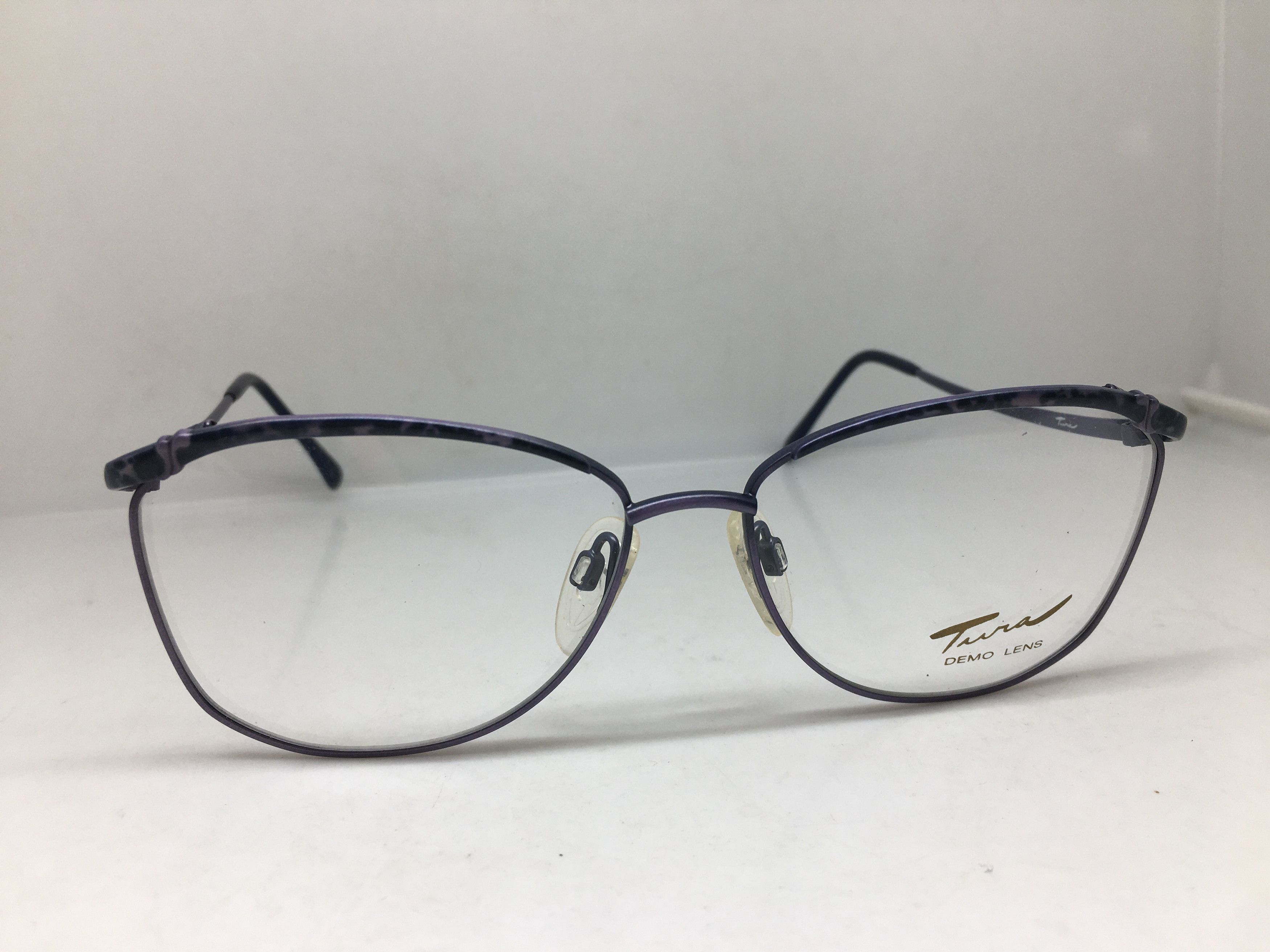 Vintage Vintage 80s TURA Blue Purple Woman Eyeglasses Frame Size ONE SIZE - 2 Thumbnail