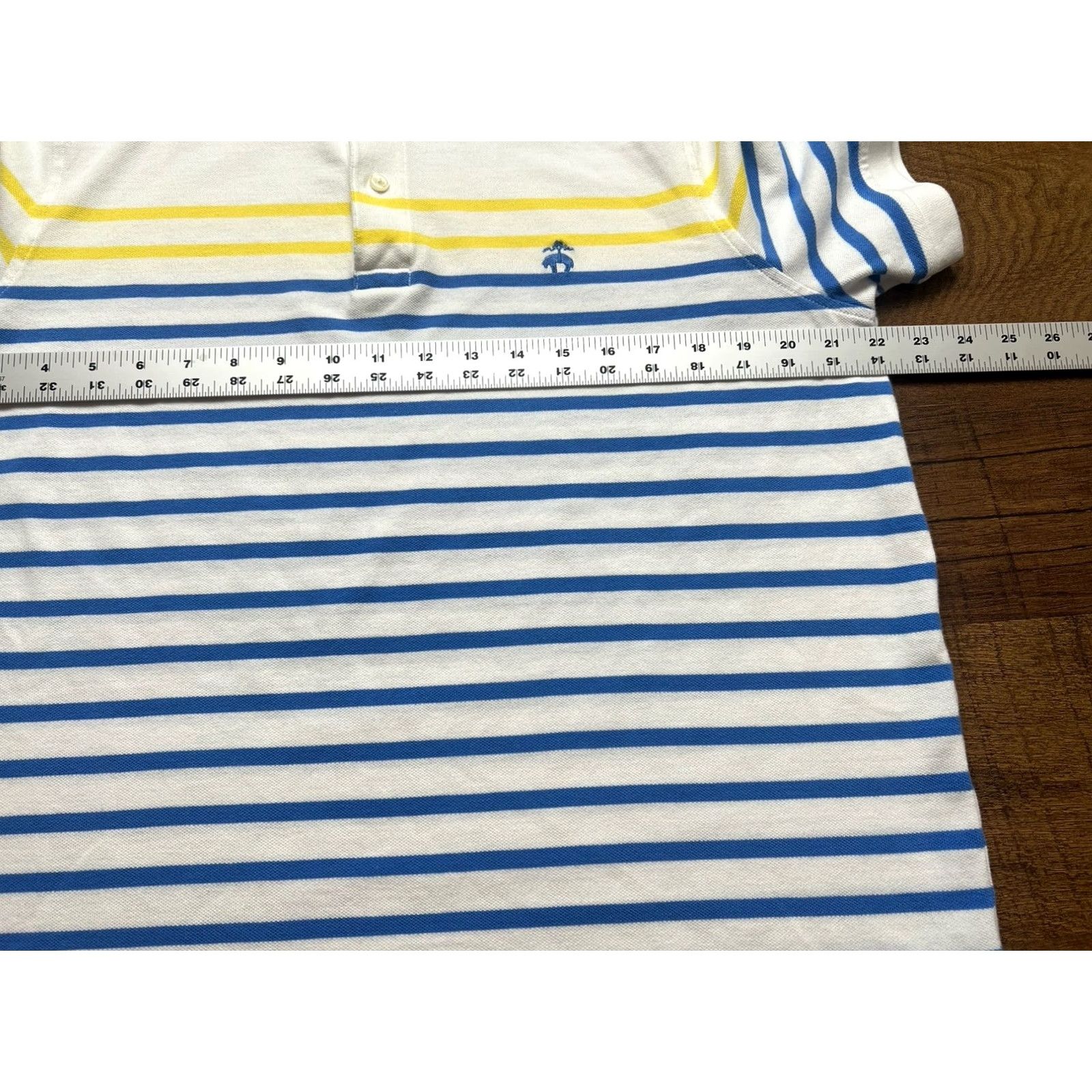 Brooks Brothers Brooks Brothers 1818 Short Sleeve Striped Performance Polo Mens XL Slim Fit Blue Size US XL / EU 56 / 4 - 5 Thumbnail