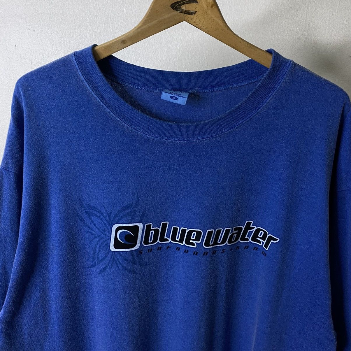Vintage Vintage 1990s Blue Water Surfboards Surf Crazy Shirt T Shirt Size US XXL / EU 58 / 5 - 6 Thumbnail