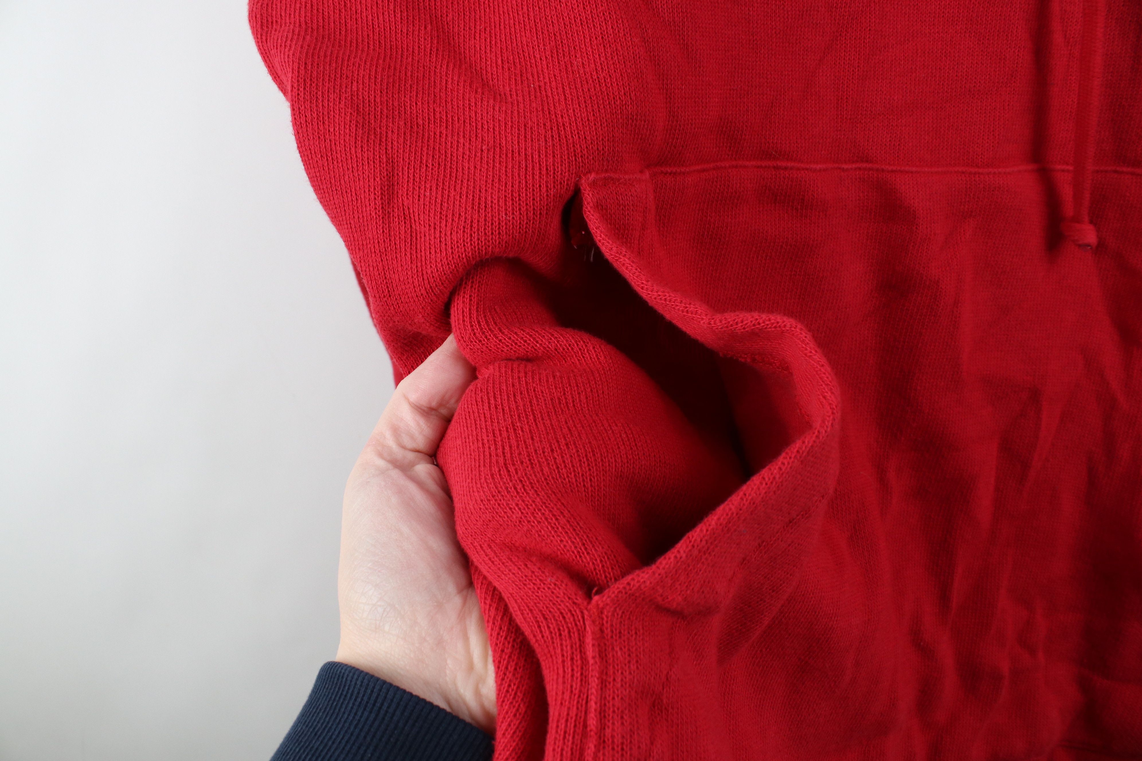 Nautica Vintage 90s Nautica Ribbed Knit Hoodie Sweater Red Cotton Size US M / EU 48-50 / 2 - 7 Thumbnail