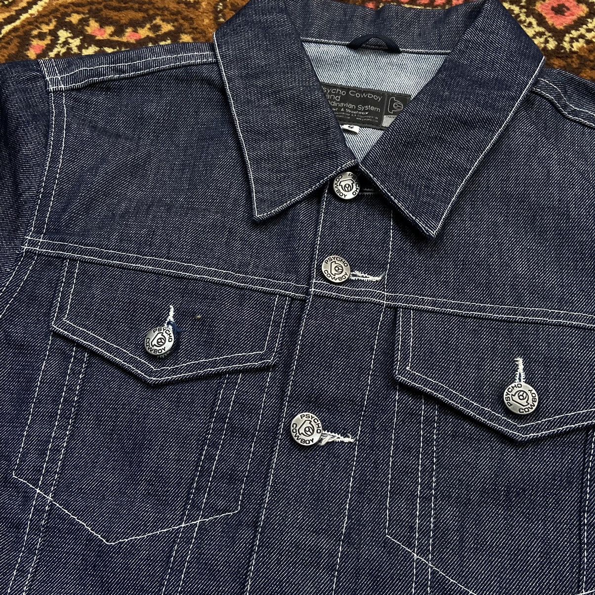 Japanese Brand × Vintage 📌 Vintage Psycho Cowboy y2k Denim Jacket Made in Italy Size US S / EU 44-46 / 1 - 8 Thumbnail