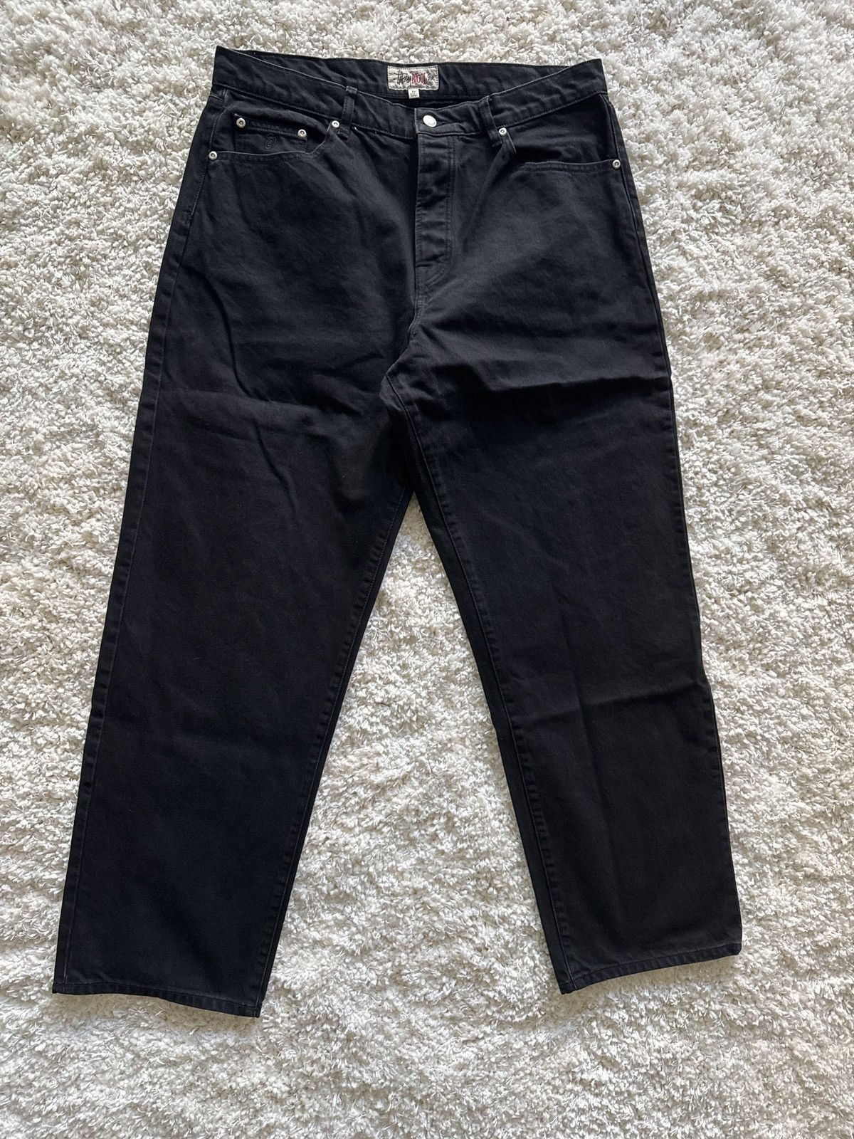 Stussy BIG OL JEAN - BLACK | Grailed