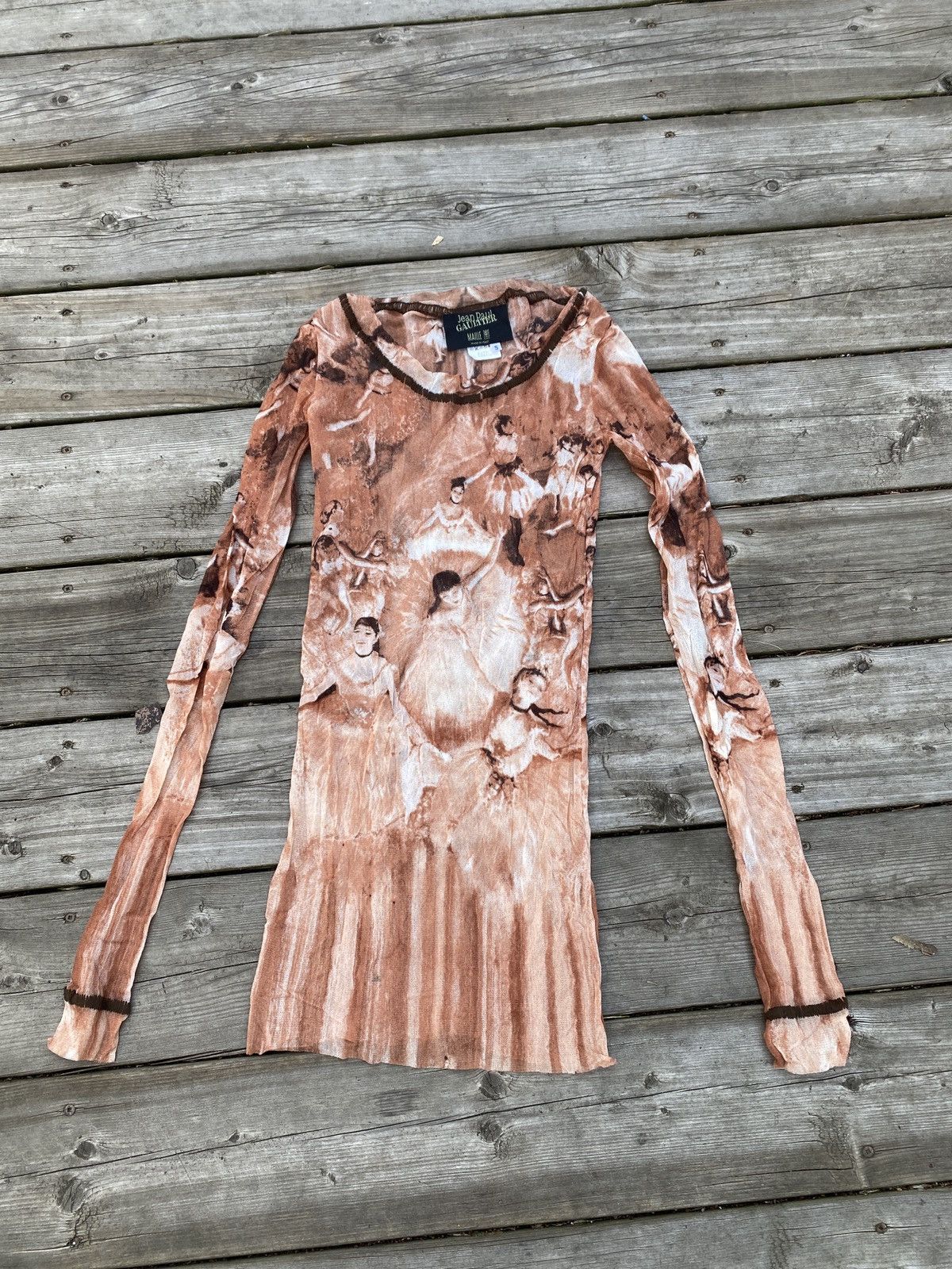Jean Paul Gaultier × Vintage SS04 Jean Paul Gaultier Edgar Degas Ballerina Sheer Shirt Size S / US 4 / IT 40 - 6 Thumbnail