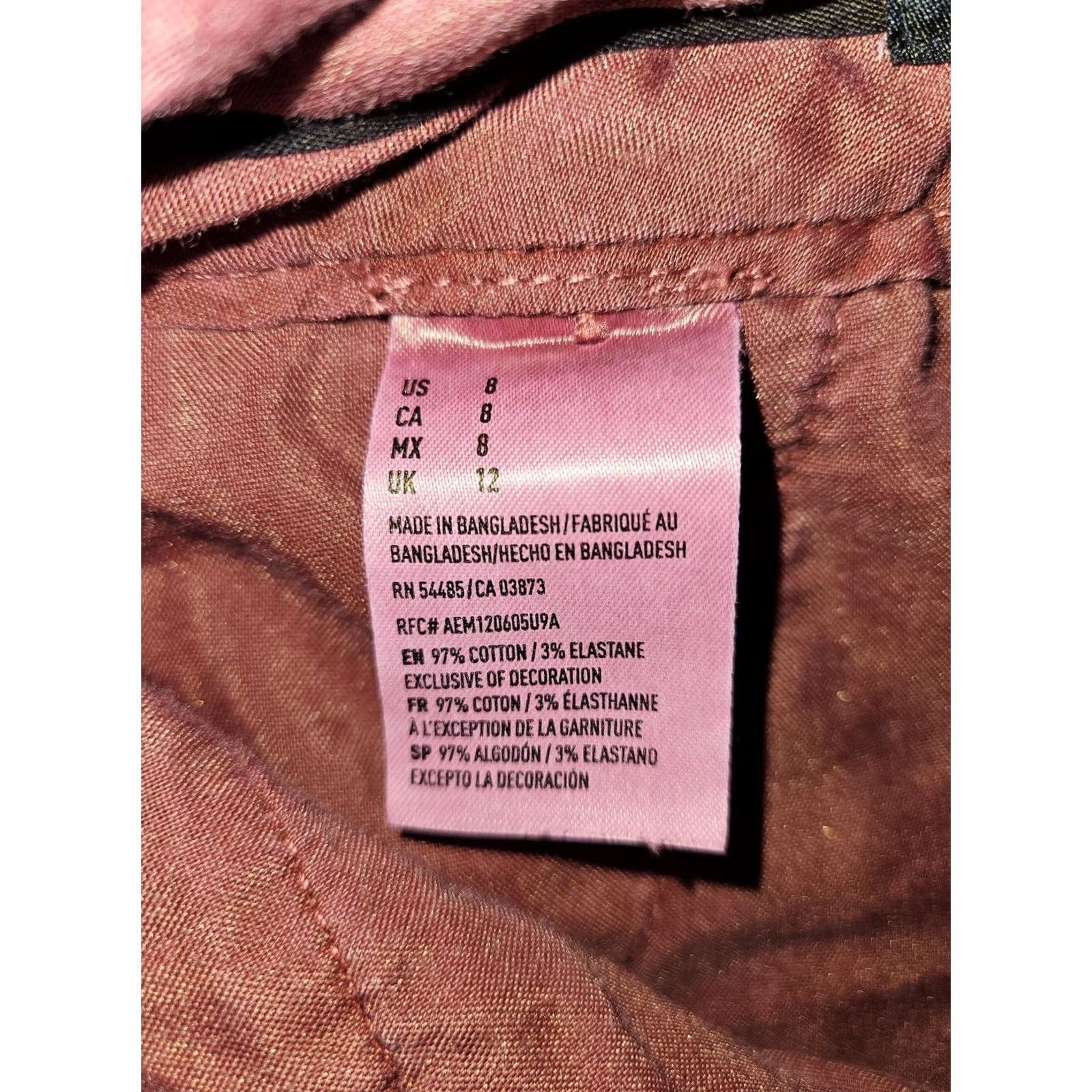 American Eagle Outfitters American Eagle Outfitters Chino Shorts Womens 8 Pink Midi Stretch Twill Size 30" / US 8 / IT 44 - 4 Thumbnail