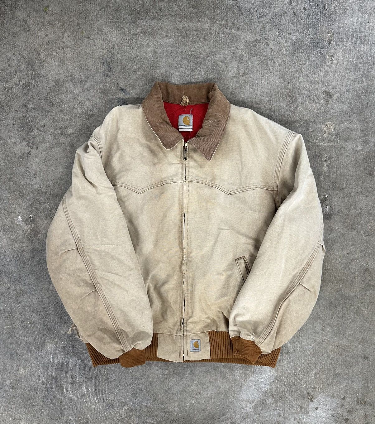 Carhartt Vintage 90s Carhartt Brown Quilted Lined Santa Fe Jacket Size US XXL / EU 58 / 5 - 1 Thumbnail