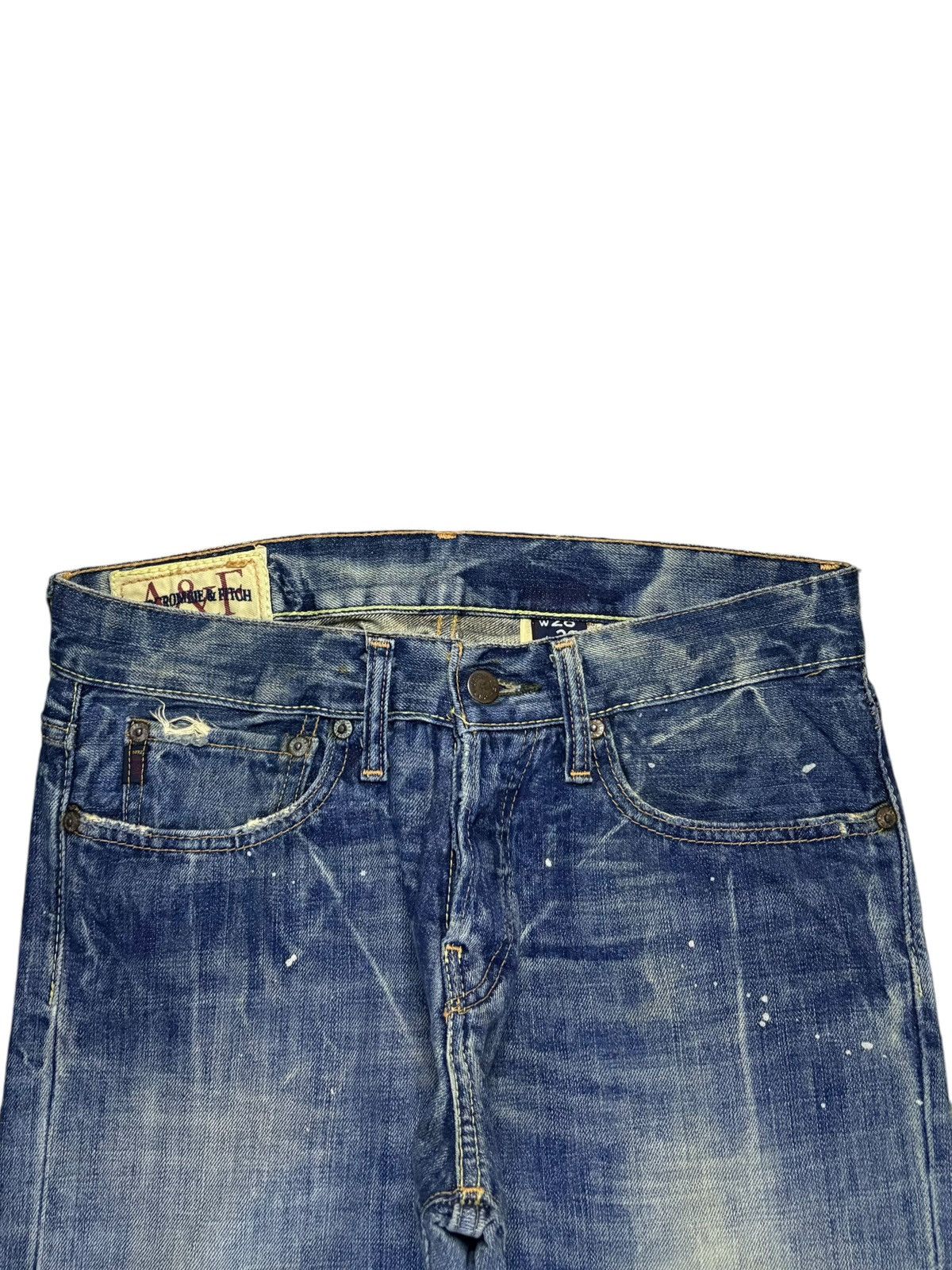 Abercrombie & Fitch Vintage Abercrombie Rusty Wash Painted Distress Baggy Jeans Size US 31 - 4 Thumbnail