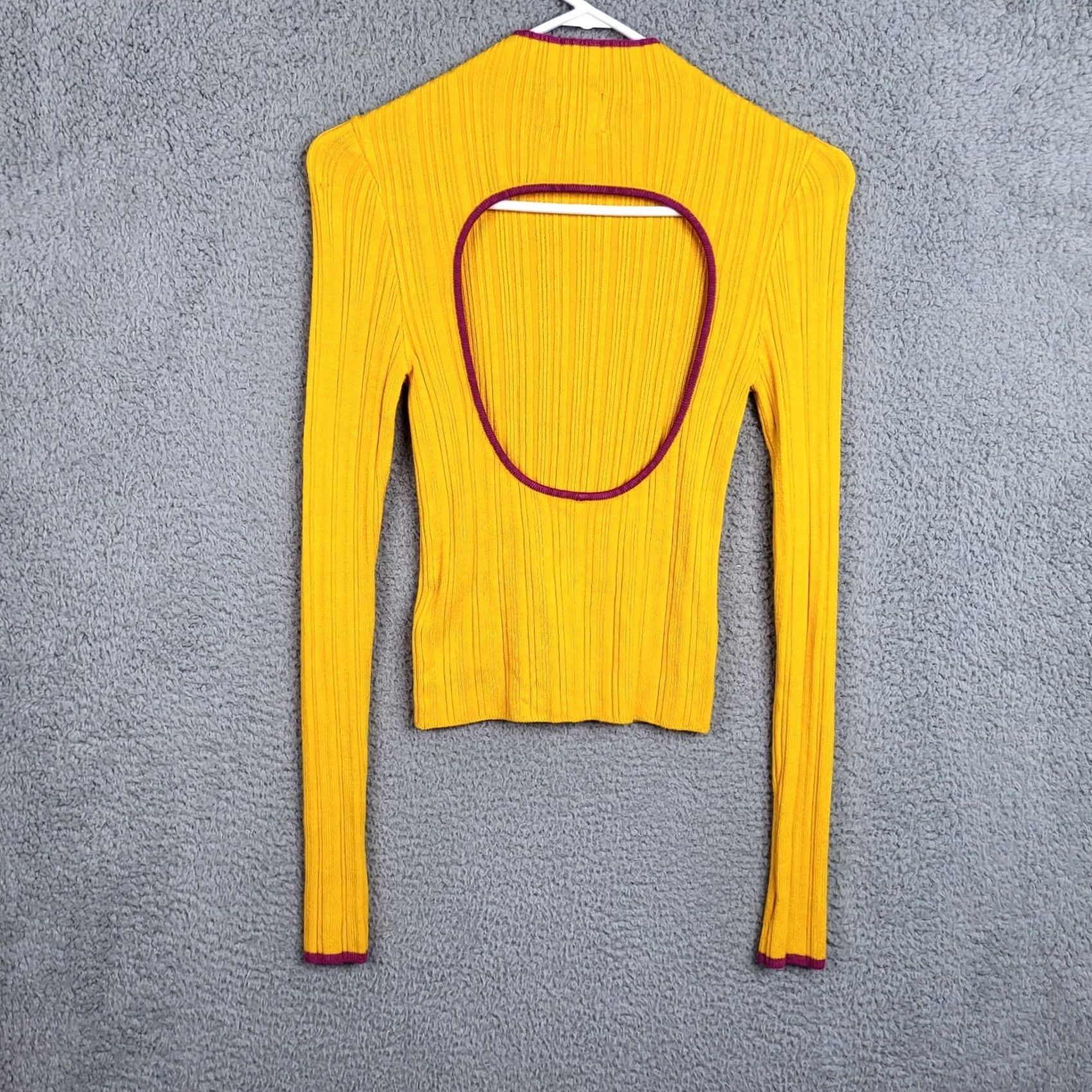 Bdg BDG Women's Yellow Kiara Open-back Sweater Top XS Regular Size XS / US 0-2 / IT 36-38 - 7 Thumbnail