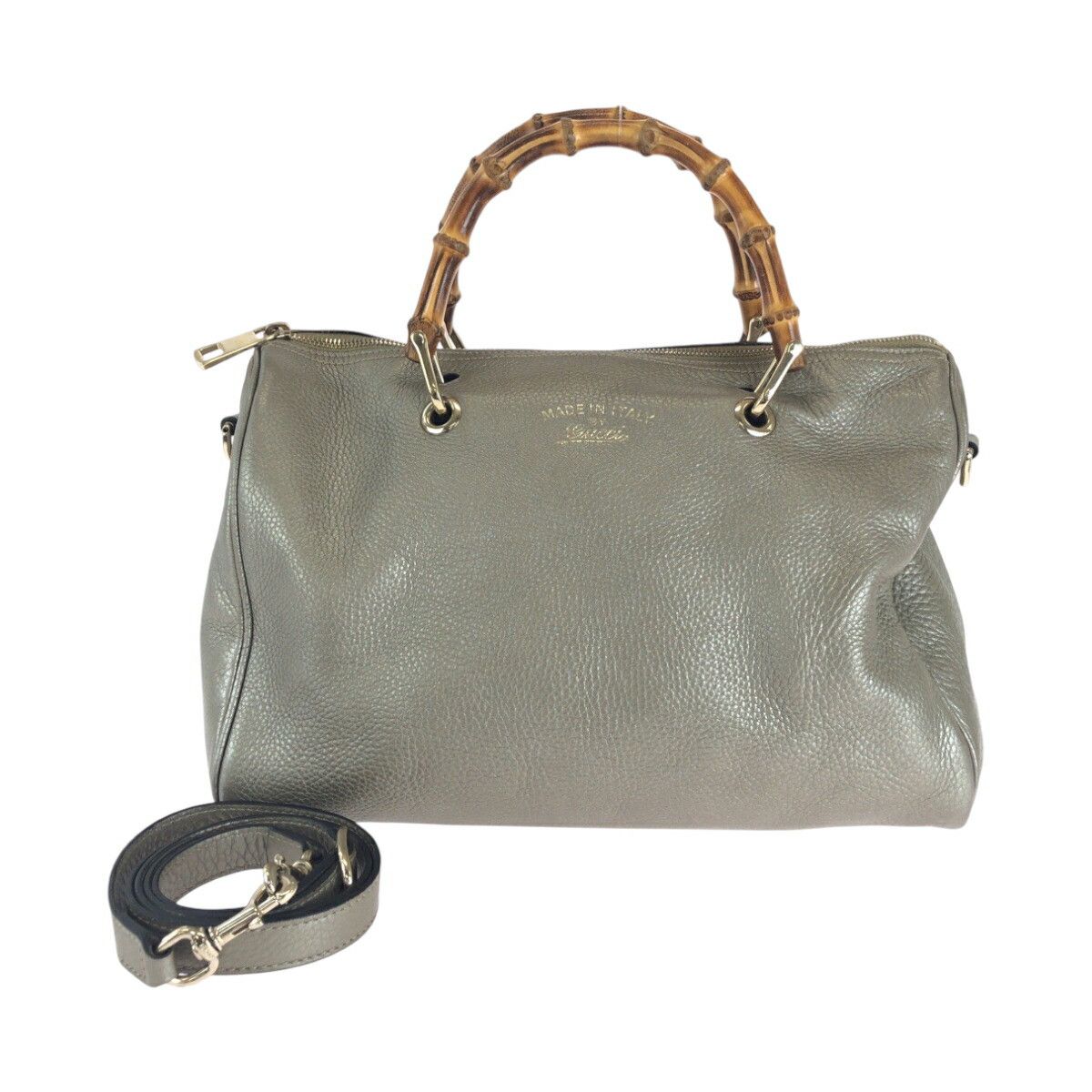Gucci Gucci Leather Bamboo 2Way Bag 353124 Leather Shoulder Bag 353124 in Brown, Women's