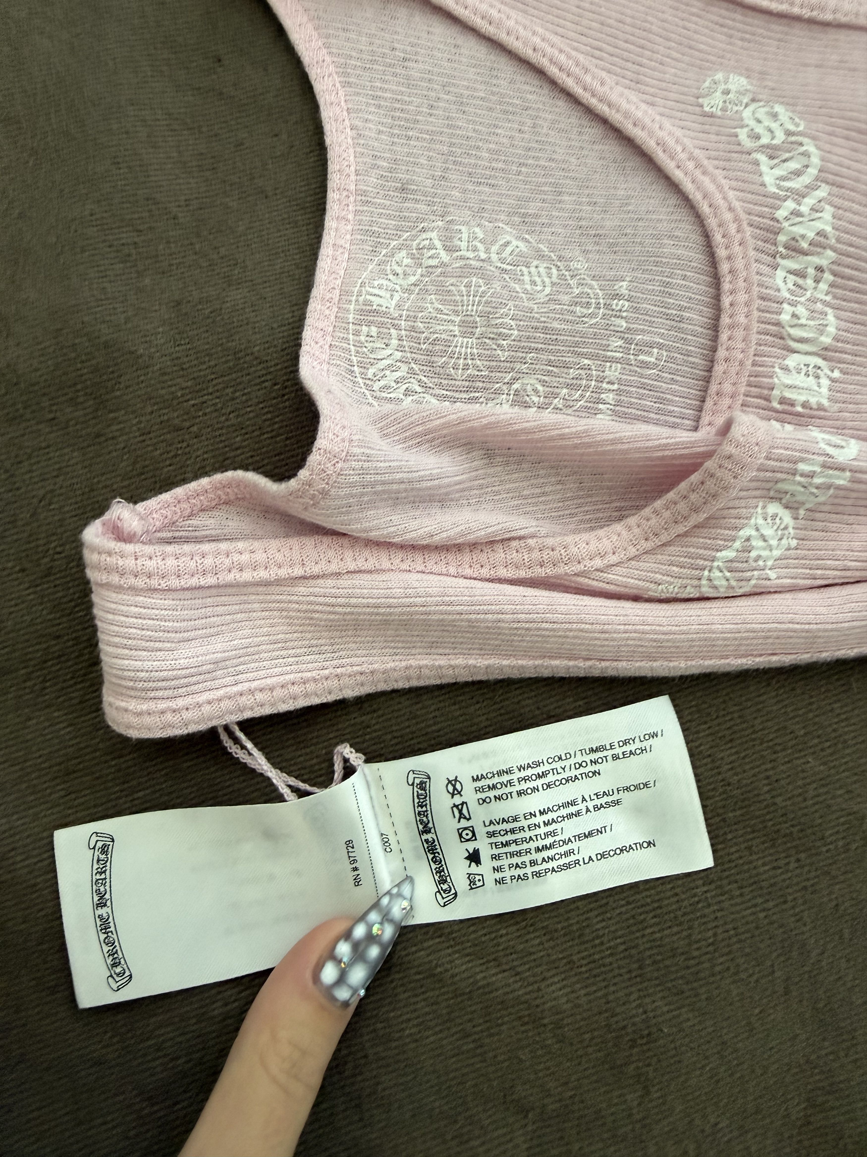 Chrome Hearts CHROME HEARTS PINK “LOVE YOU” TANK TOP Size L / US 10 / IT 46 - 8 Thumbnail