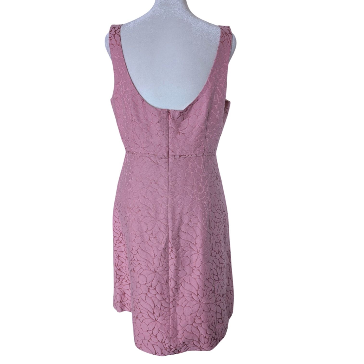 J.Crew J. Crew Pink Silk Sheath Embossed Dress Size 10 Size L / US 10 / IT 46 - 3 Thumbnail