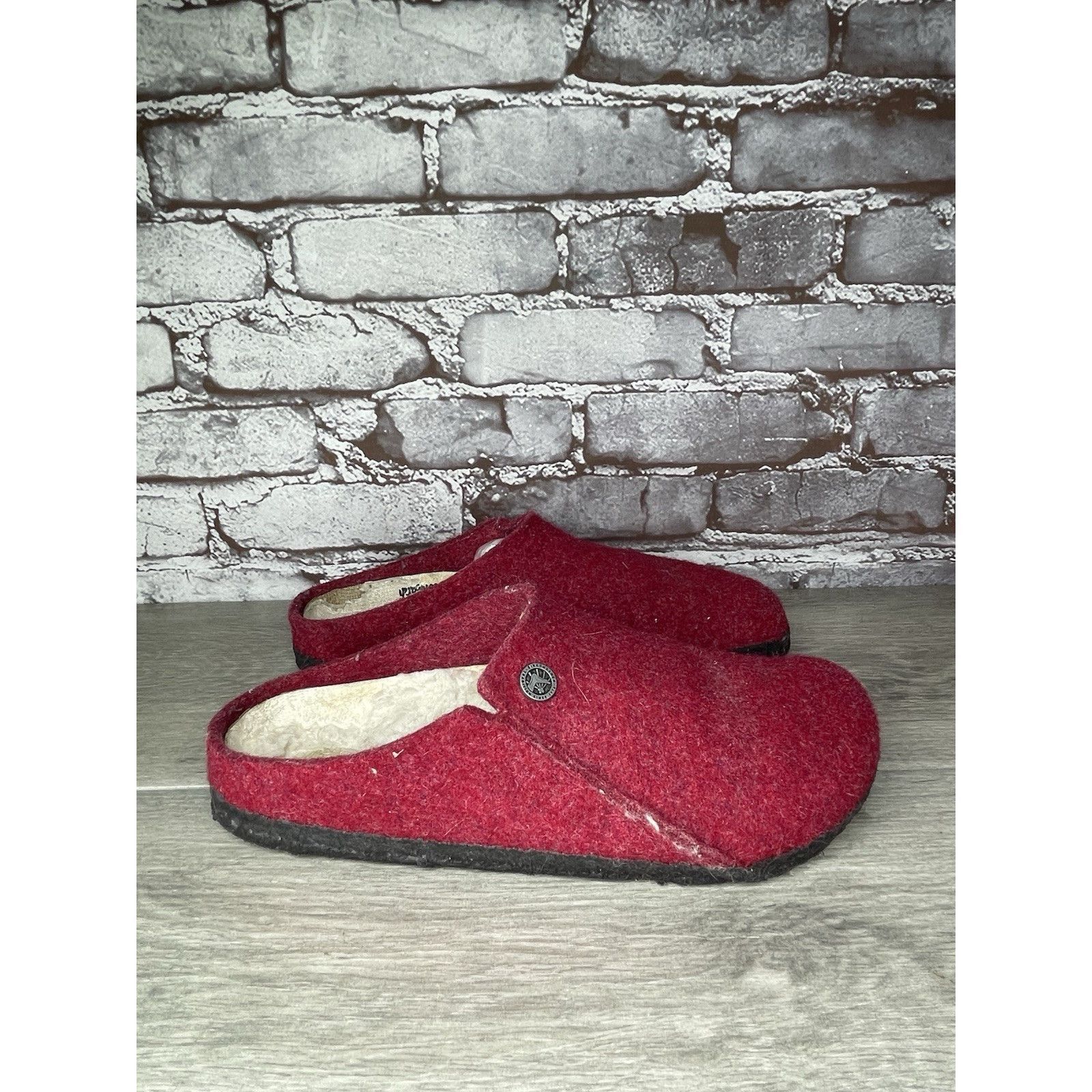 Birkenstock Birkenstock Zermatt Mule Slippers Red Wool Felt Shearling Wo Size US 8.5 / IT 38.5 - 3 Thumbnail