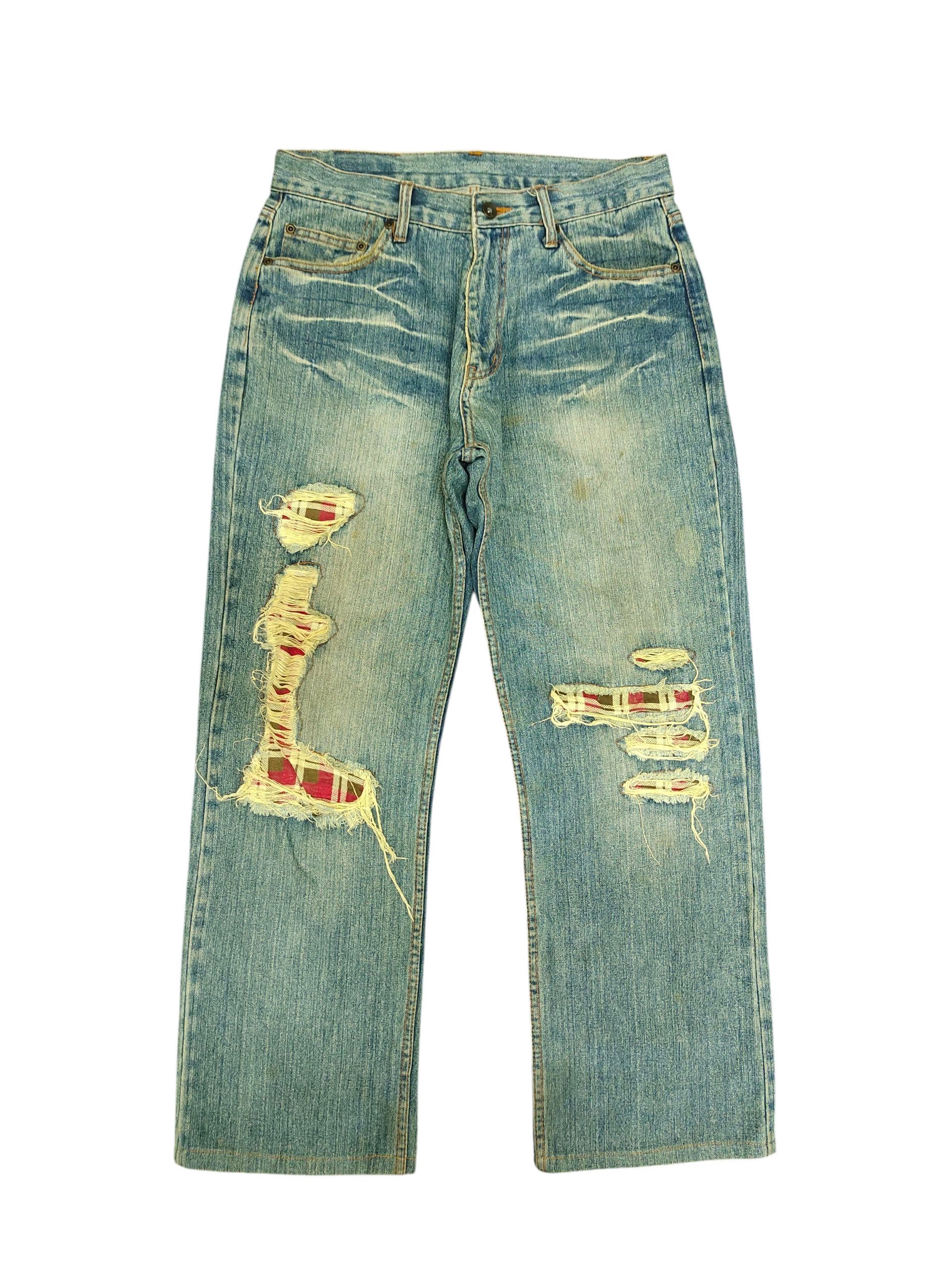 Comme des Garcons × Undercover Nylaus Japan Patchwork Distress Rusty Denim Jeans Size US 32 / EU 48 - 1 Thumbnail