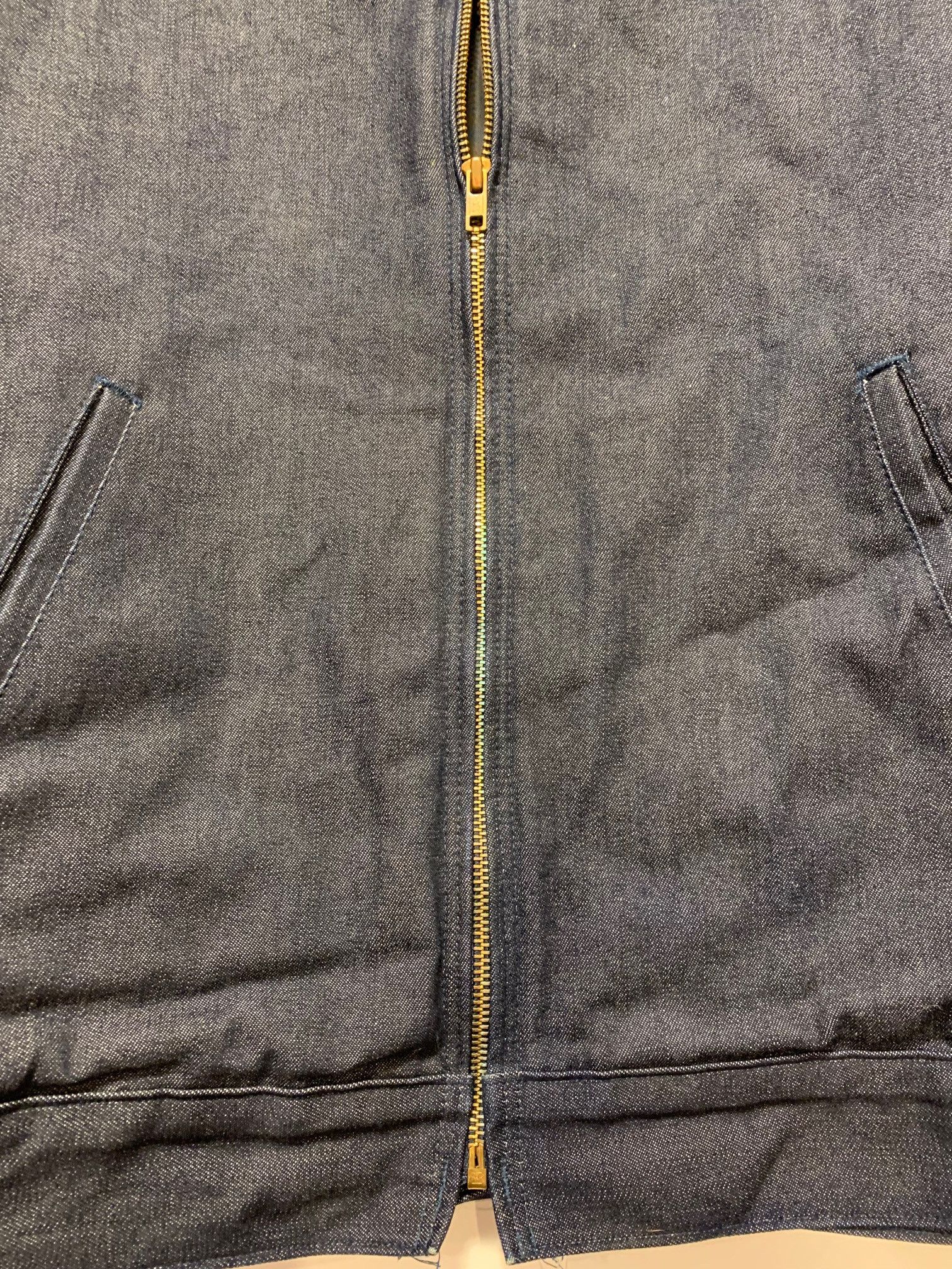Dickies Vintage distressed deep indigo quilted work jacket dark navy Size US XXL / EU 58 / 5 - 11 Thumbnail