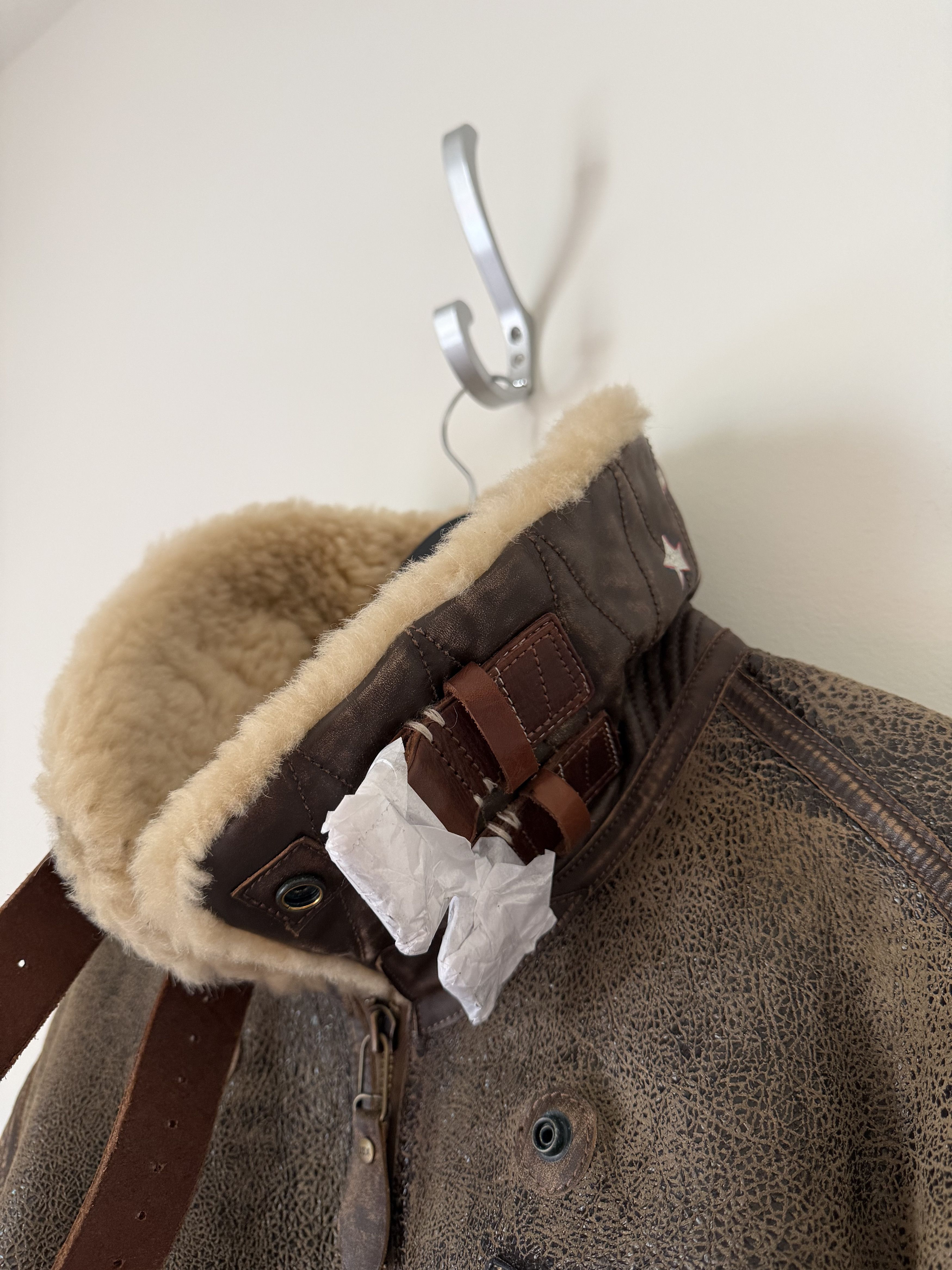 Polo Ralph Lauren Polo Ralph Lauren Team USA Shearling Leather Jacket Brown Size US XXL / EU 58 / 5 - 11 Thumbnail