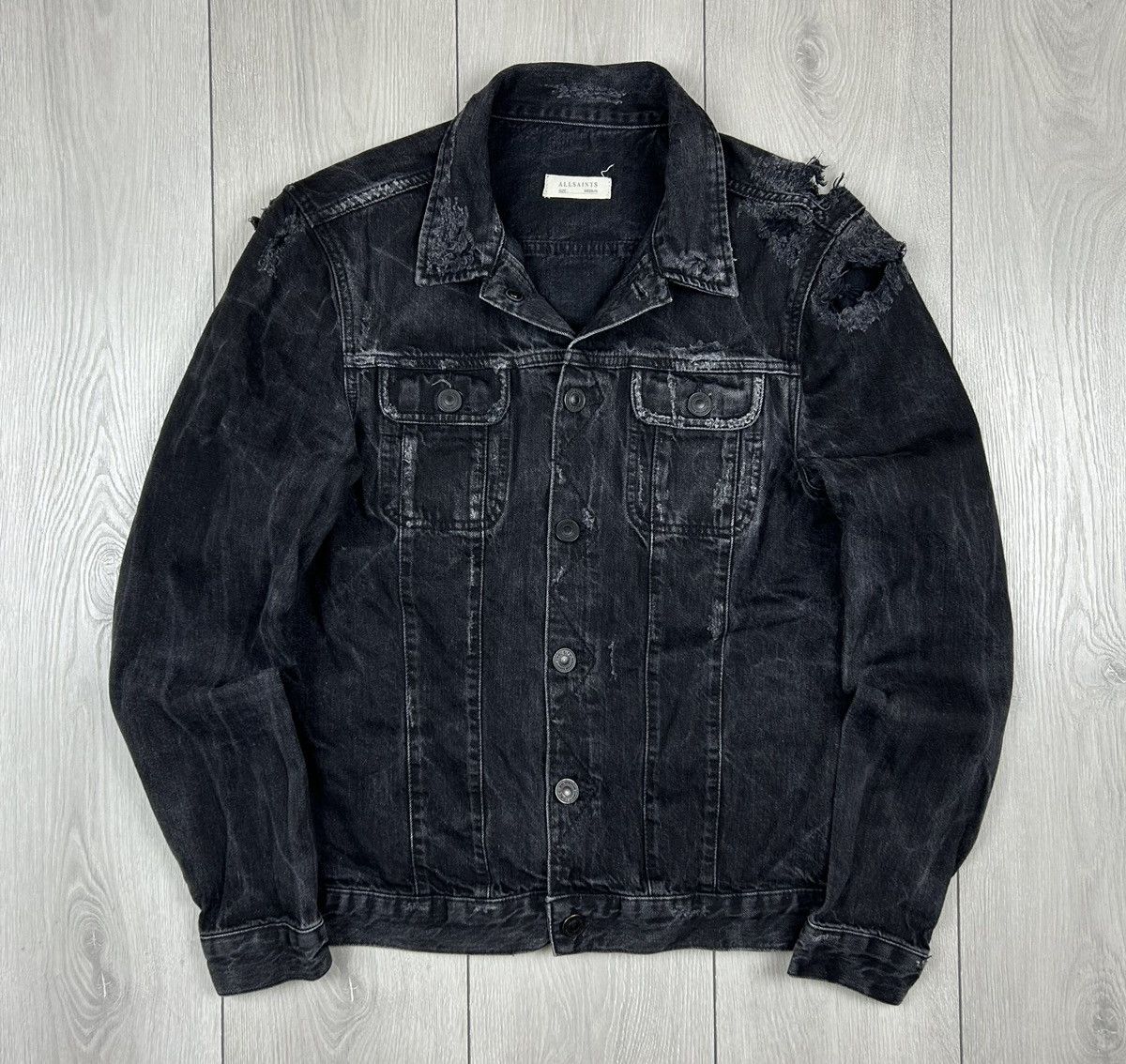 Allsaints AllSaints Men’s Snipe Denim Jeans Size M Graphite Black Size US M / EU 48-50 / 2 - 1 Thumbnail