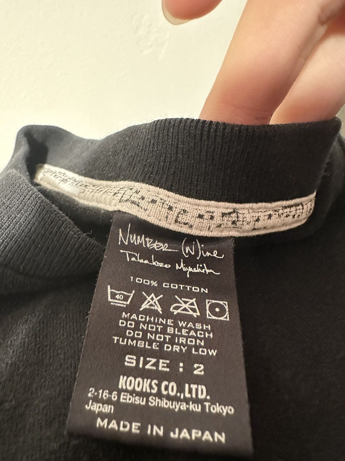 Number (N)ine Number Nine “Wait A Minute” T-Shirt Size US M / EU 48-50 / 2 - 4 Thumbnail
