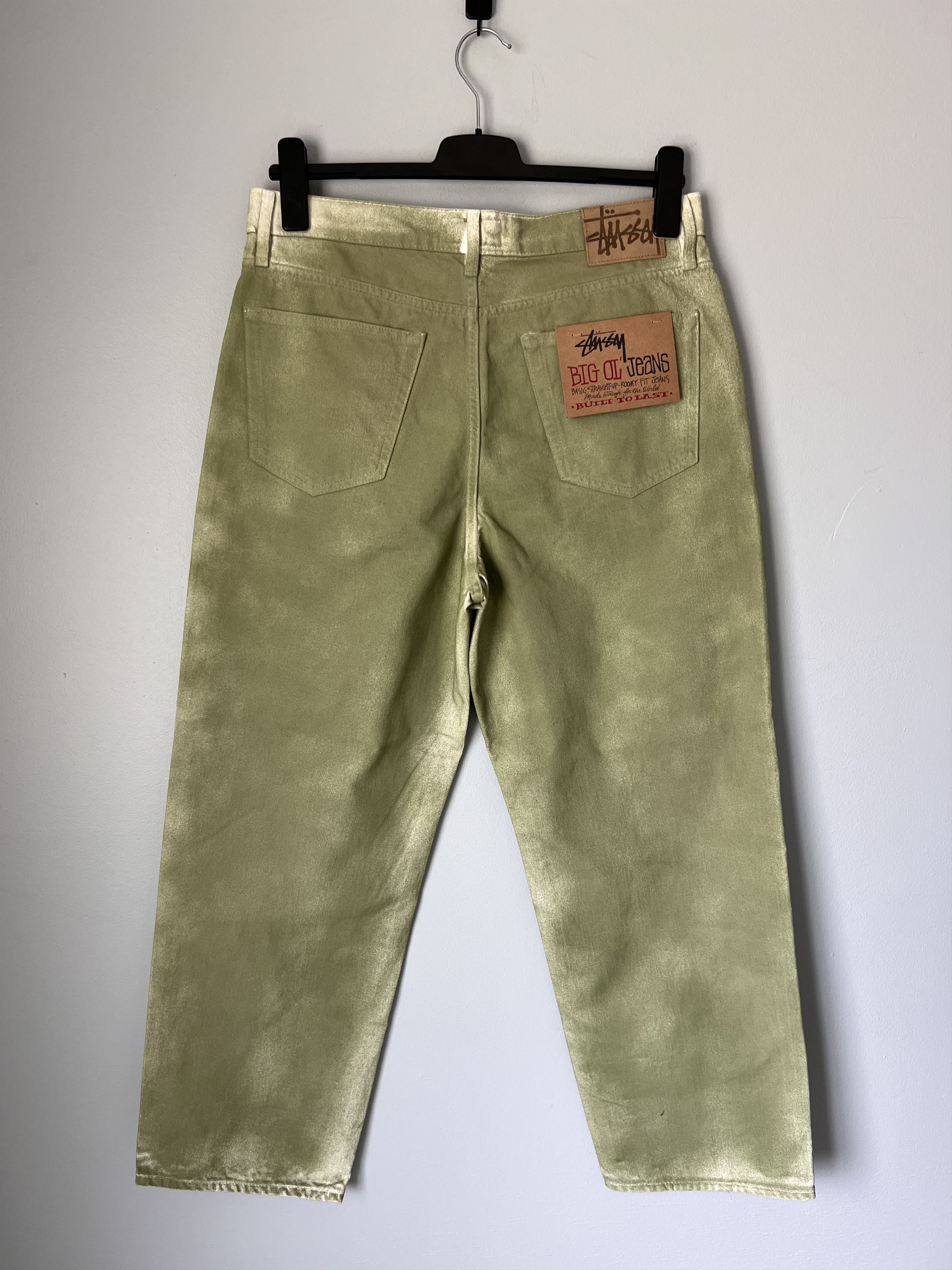 Stussy Stussy Big Ol Jeans in Olive Spray Dye Size US 32 / EU 48 - 4 Thumbnail