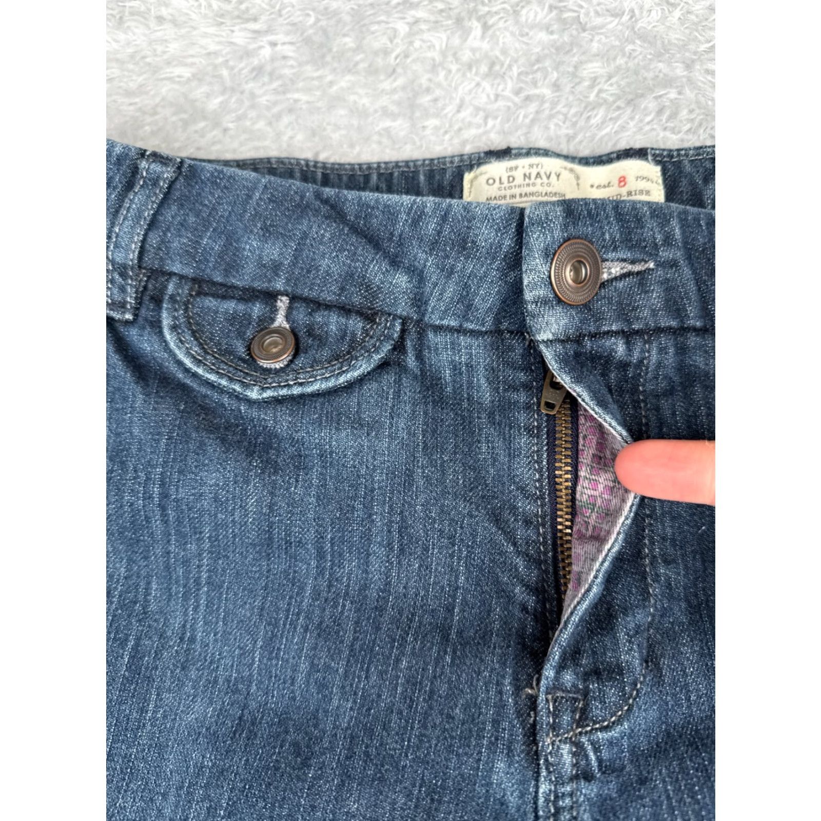 Old Navy Old Navy Jeans Womens 8 Blue Denim Flare Mid Rise Cotton Blend 31x31 Jeans Womens Regular 31 Blue 90s American Designer Mens Girls Size 30" / US 8 / IT 44 - 5 Thumbnail
