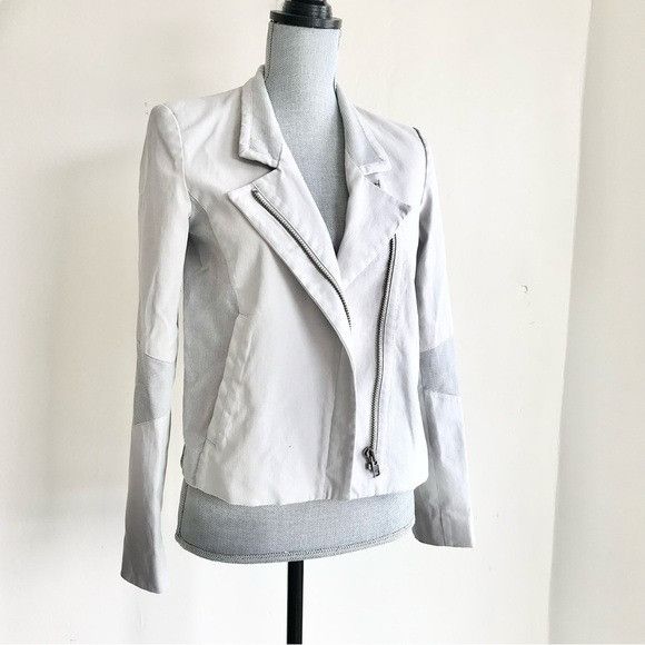 Helmut Lang Helmut Lang Women’s Asymmetrical Zip Moto Jacket Tan Beige G Size S / US 4 / IT 40 - 9 Thumbnail