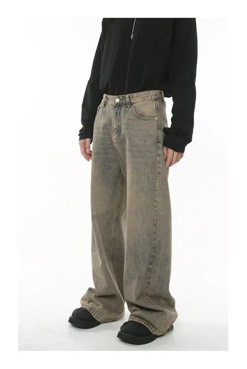 Japanese Brand × Jean Distressed vintage loose wide-leg denim trousers Size US 32 / EU 48 - 3 Thumbnail