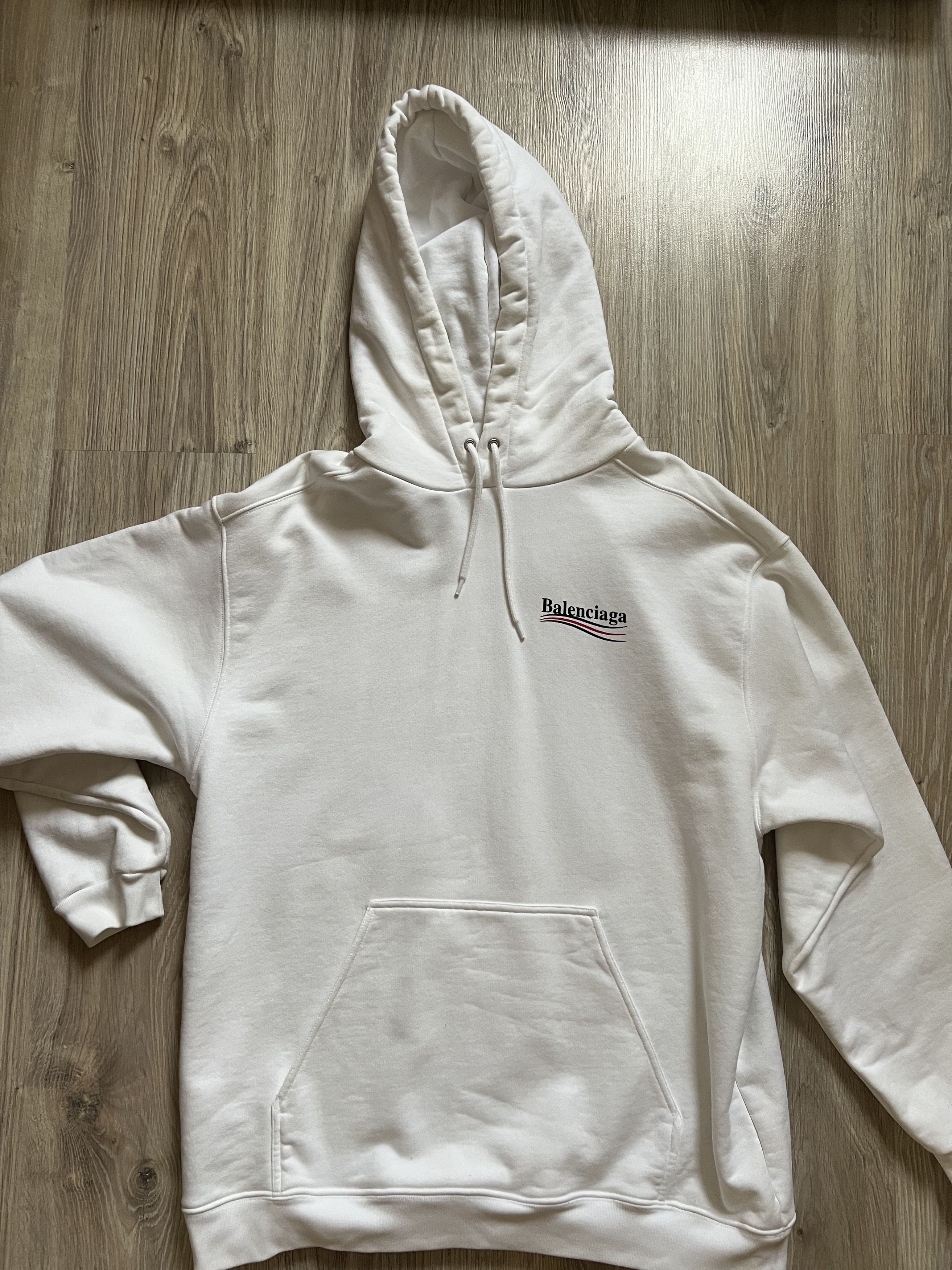 Balenciaga Balenciaga Campaign Logo Oversized White Hoodie Size US M / EU 48-50 / 2 - 2 Thumbnail