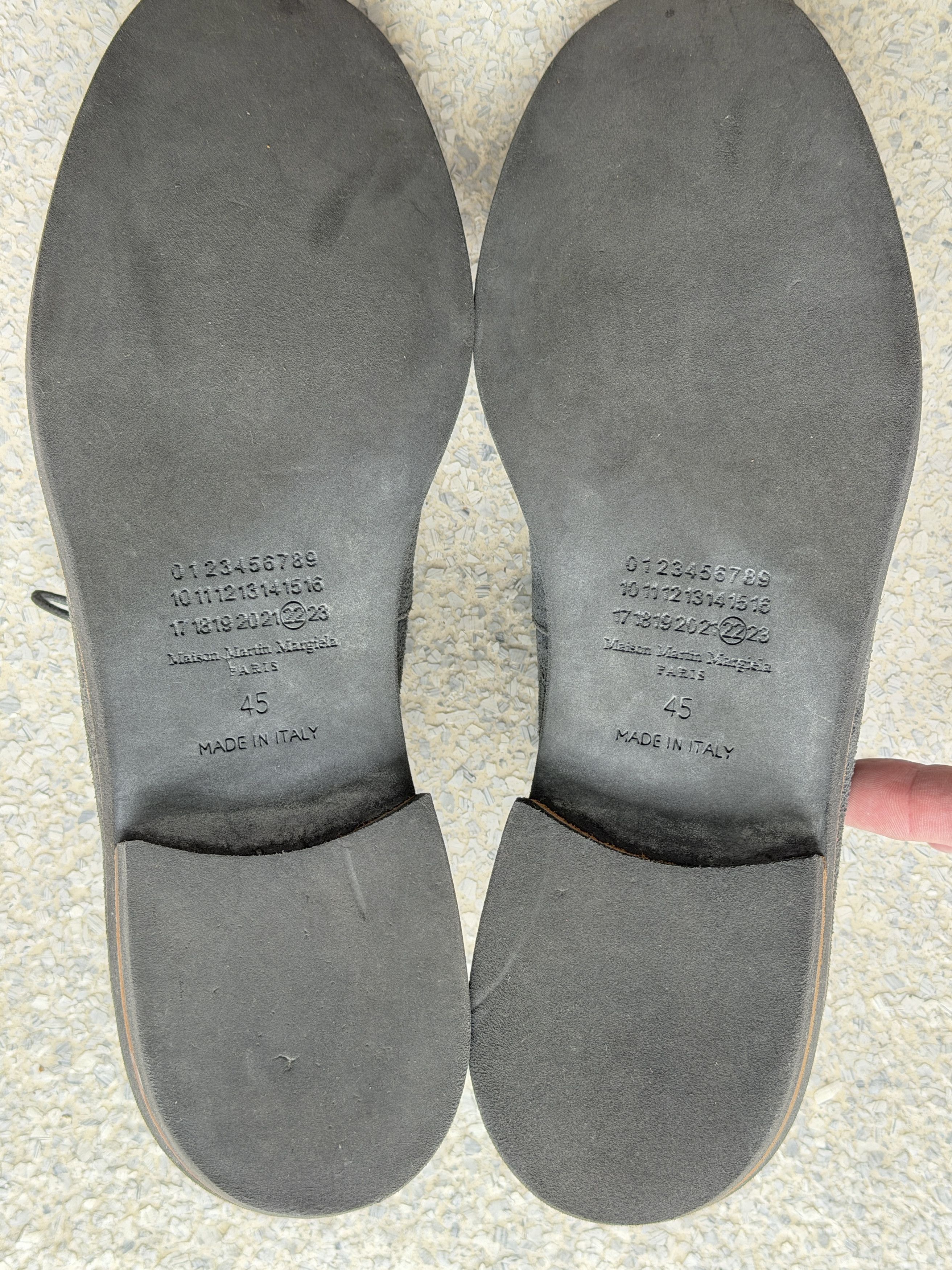 Maison Margiela Margiela Line 22 shoe black charcoal grey distressed sz 12 Size US 12 / EU 45 - 9 Thumbnail
