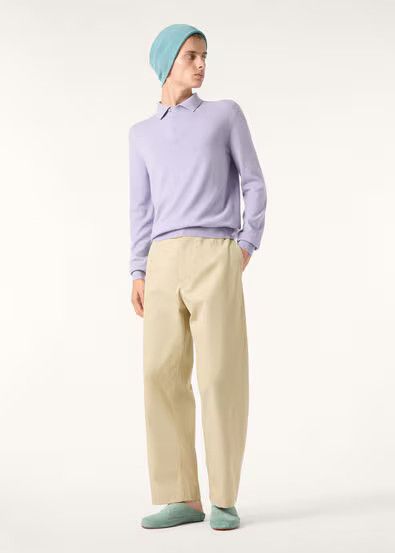 Loro Piana os11x0226 FAQ9447 Sergio Polo Shirt in Iced Violet Size US M / EU 48-50 / 2 - 2 Thumbnail