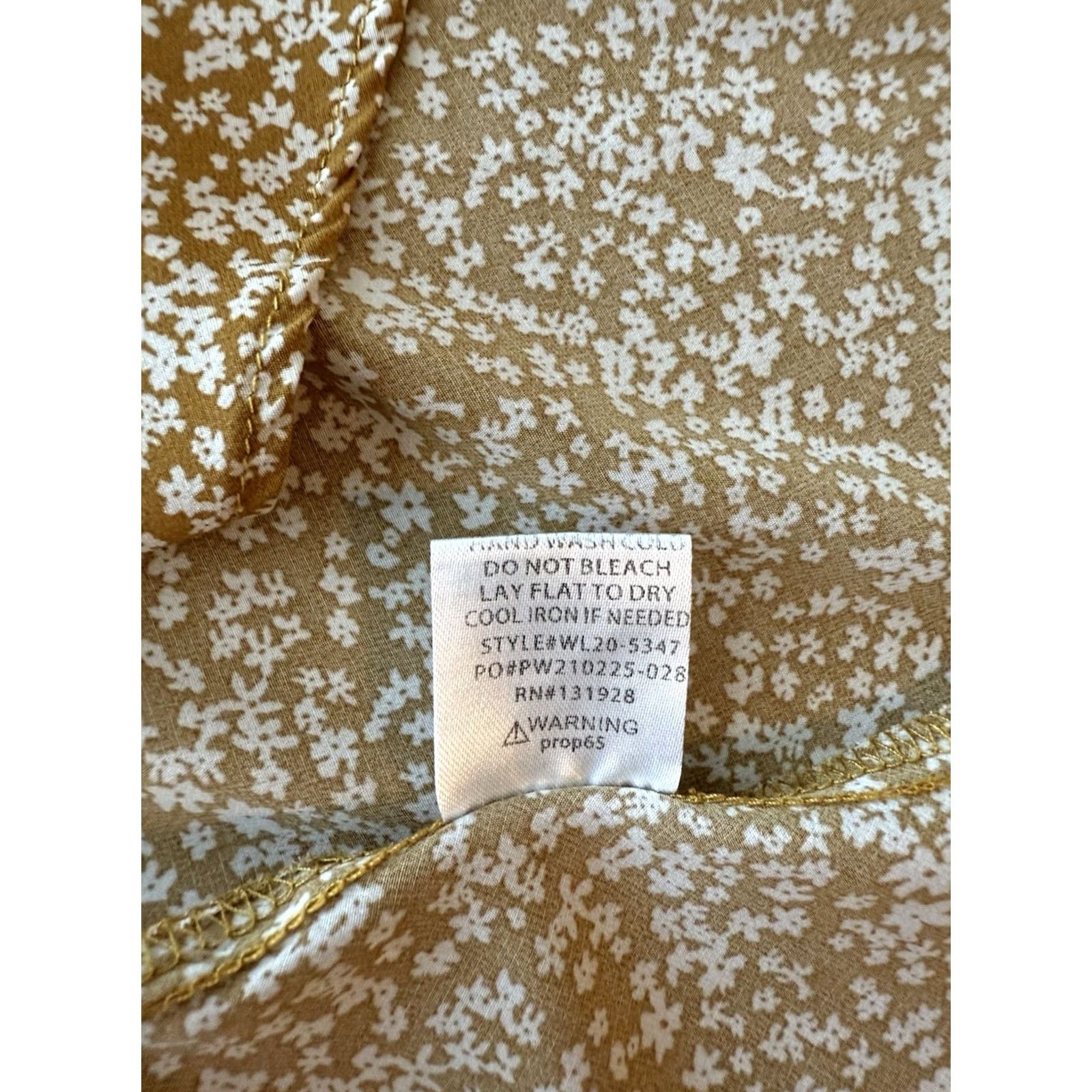 Vintage Wishlist Skirt Midi Floral Yellow White Chiffon Ruffle Elastic Waist Boho Cottagecore Womens S Size 28" / US 6 / IT 42 - 5 Thumbnail