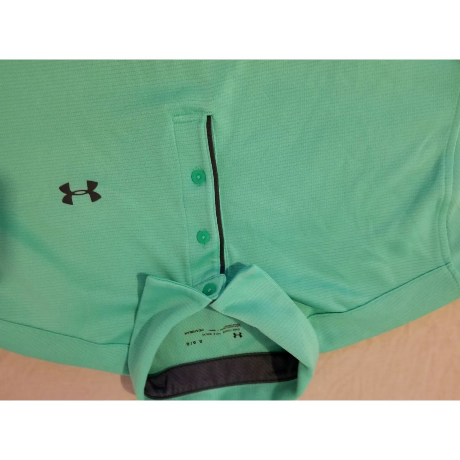 Under Armour VINTAGE? Under Armour Polo Shirt L Large Green Athletic Golf Mens Size US L / EU 52-54 / 3 - 2 Thumbnail