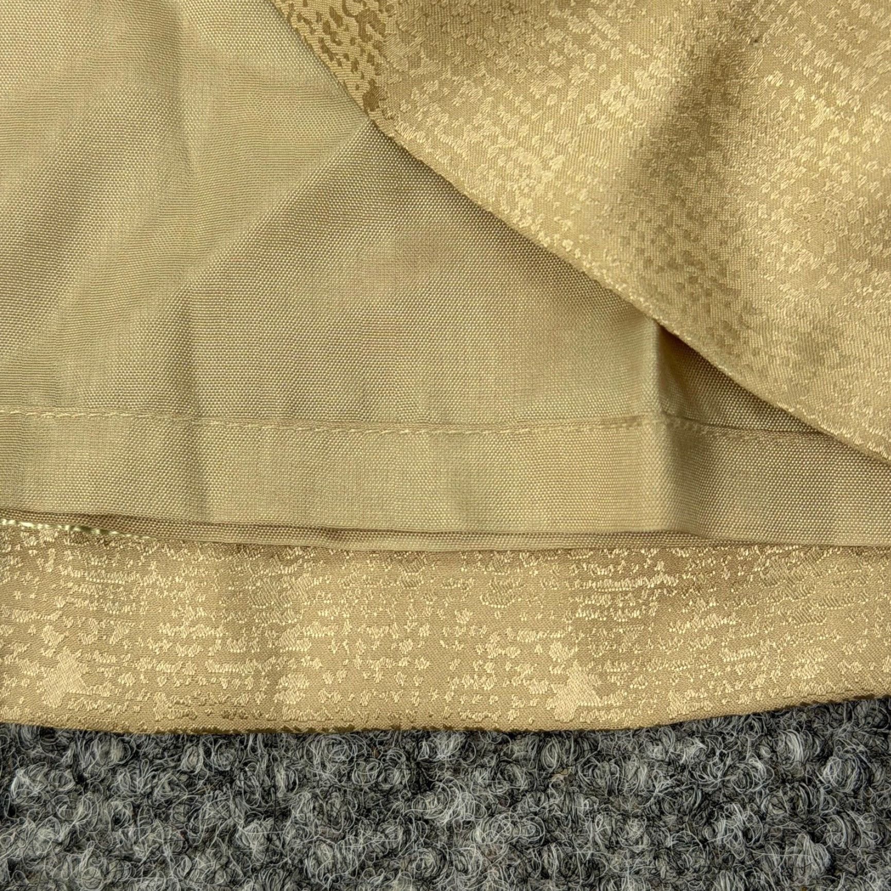 Adrianna Papell Adrianna Papell Skirt Womens 16 Gold 100% Silk Midi Pencil Career Formal Slit Lined Elastic Zip Size 38" / US 16 / IT 52 - 5 Thumbnail