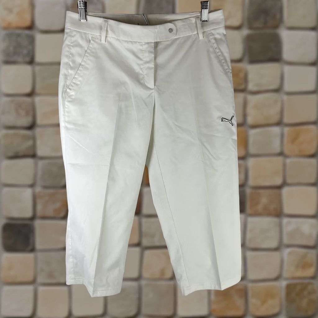 Puma Puma Pants Womens Medium White Golf Capri Cropped Stretch Pockets Summer Size 24" / US 00 / IT 34 - 1 Thumbnail