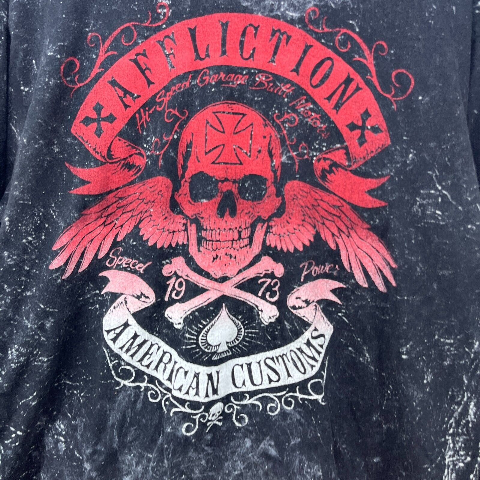 Affliction × Vintage Vintage Y2K Affliction Reversible Skull Wing 2XL Tribal Goth Size US XXL / EU 58 / 5 - 9 Thumbnail