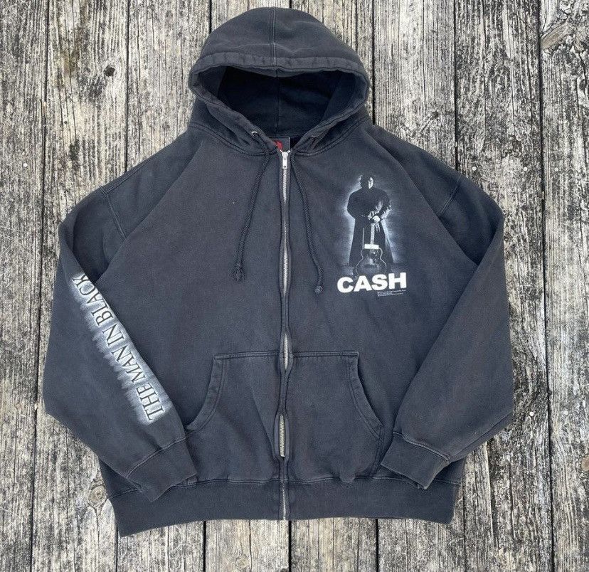 Vintage Vintage Johnny Cash Hoodie 2005 Size US XL / EU 56 / 4 - 1 Thumbnail