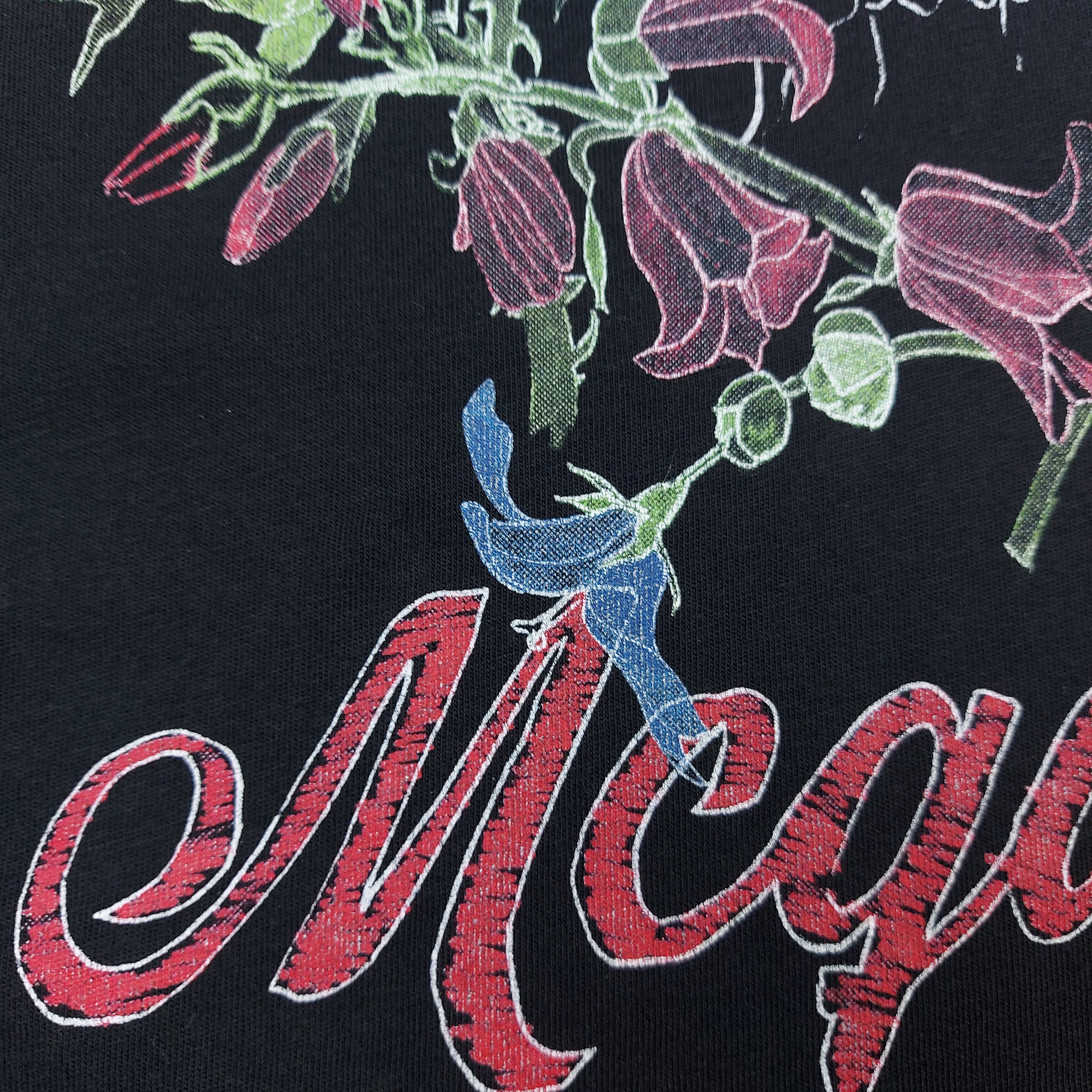 Alexander McQueen Alexander McQueen Brand Skull Floral Crown TEE 622100 0901 Size US S / EU 44-46 / 1 - 6 Thumbnail