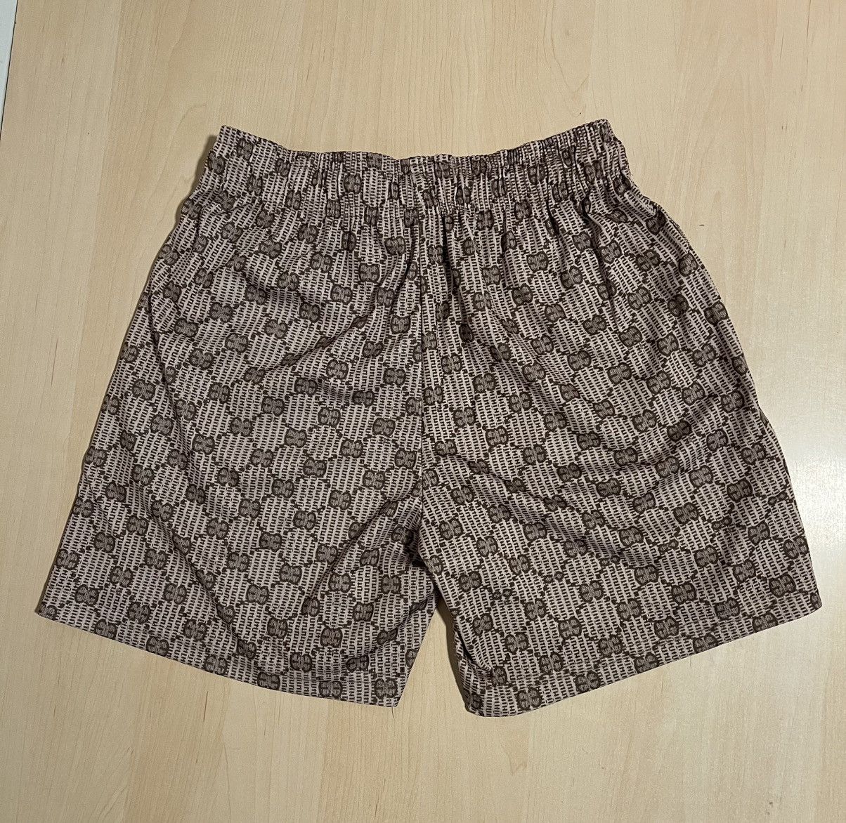 Eric Emanuel Eric Emanuel EE Print Gucci Basic Shorts Beige Black Small Size US 30 / EU 46 - 2 Thumbnail