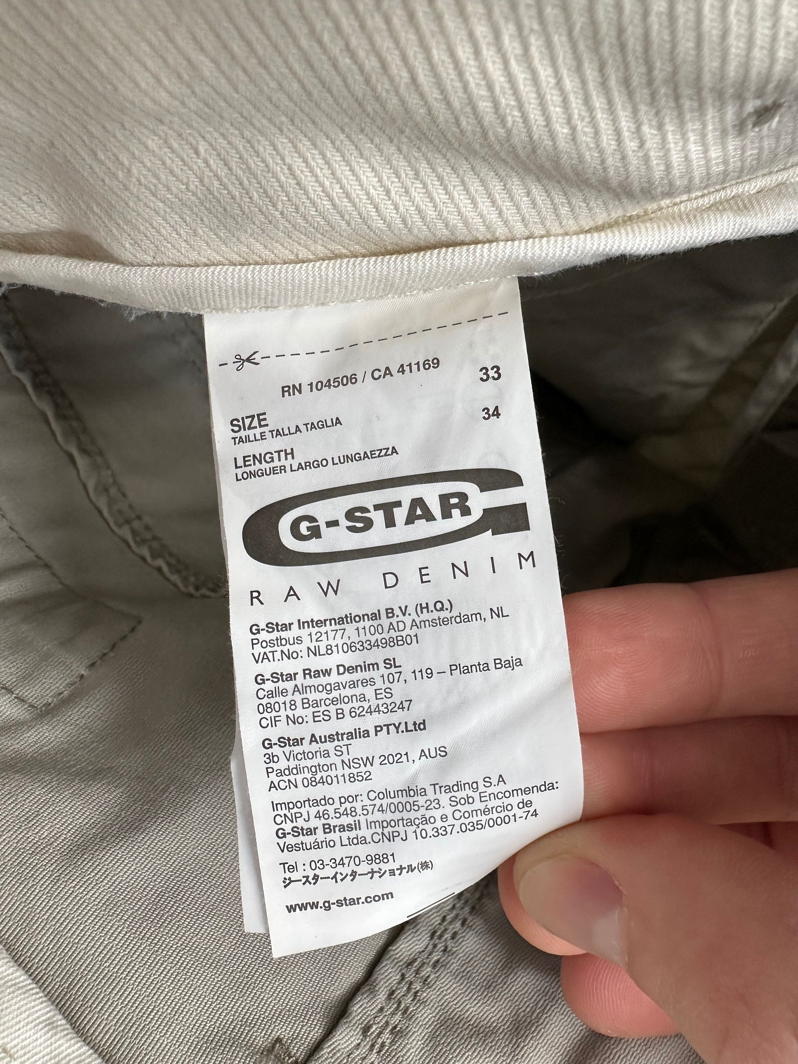 G-Star G-Star Cargo Army Lumber Straight Pants Trousers gray Size US 33 - 12 Thumbnail
