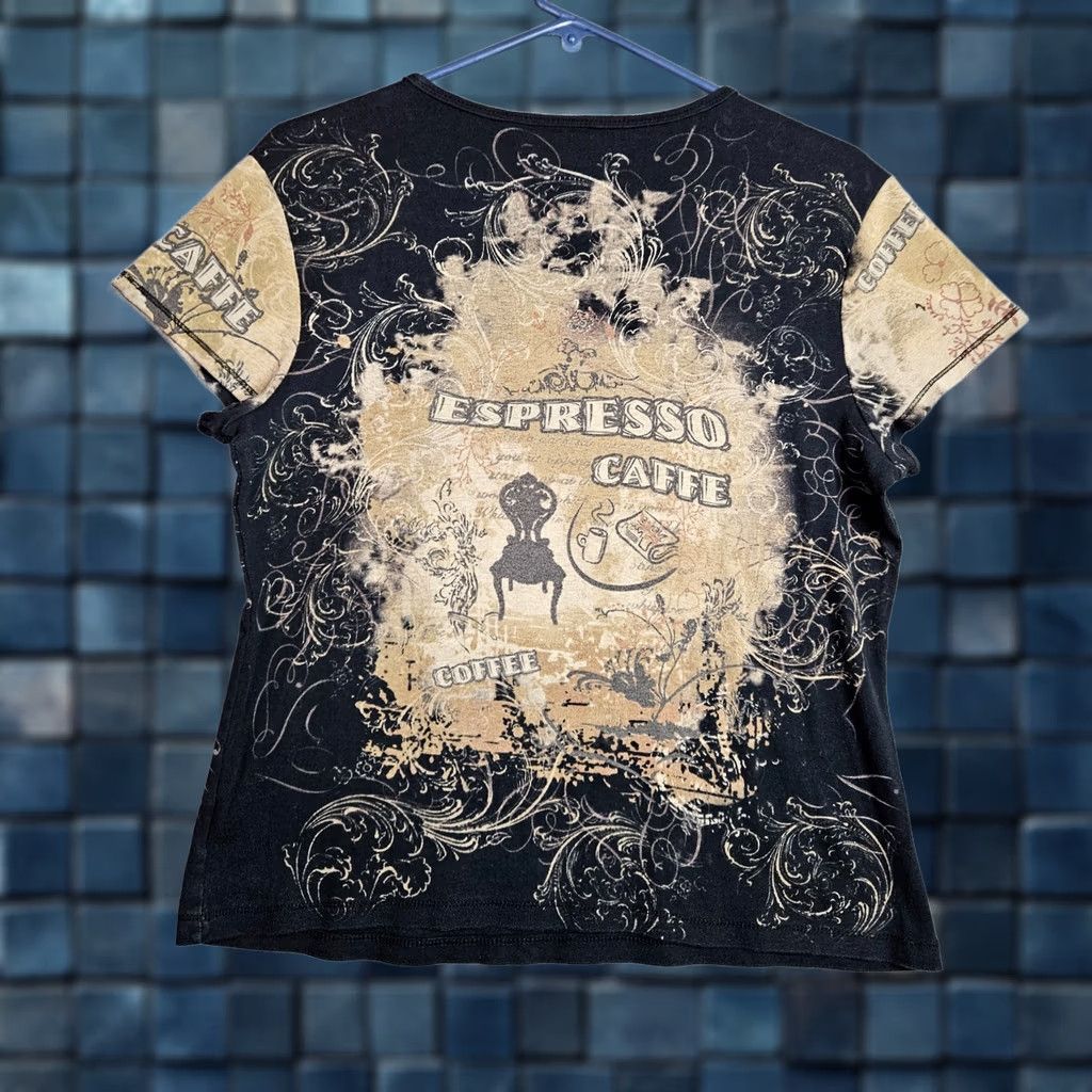 Apt. 9 APT.9 Women's Y2K Espresso Caffe Graphic Tie-dye Short Sleeve Tee XL Size 40" / US 18 - 1 Thumbnail