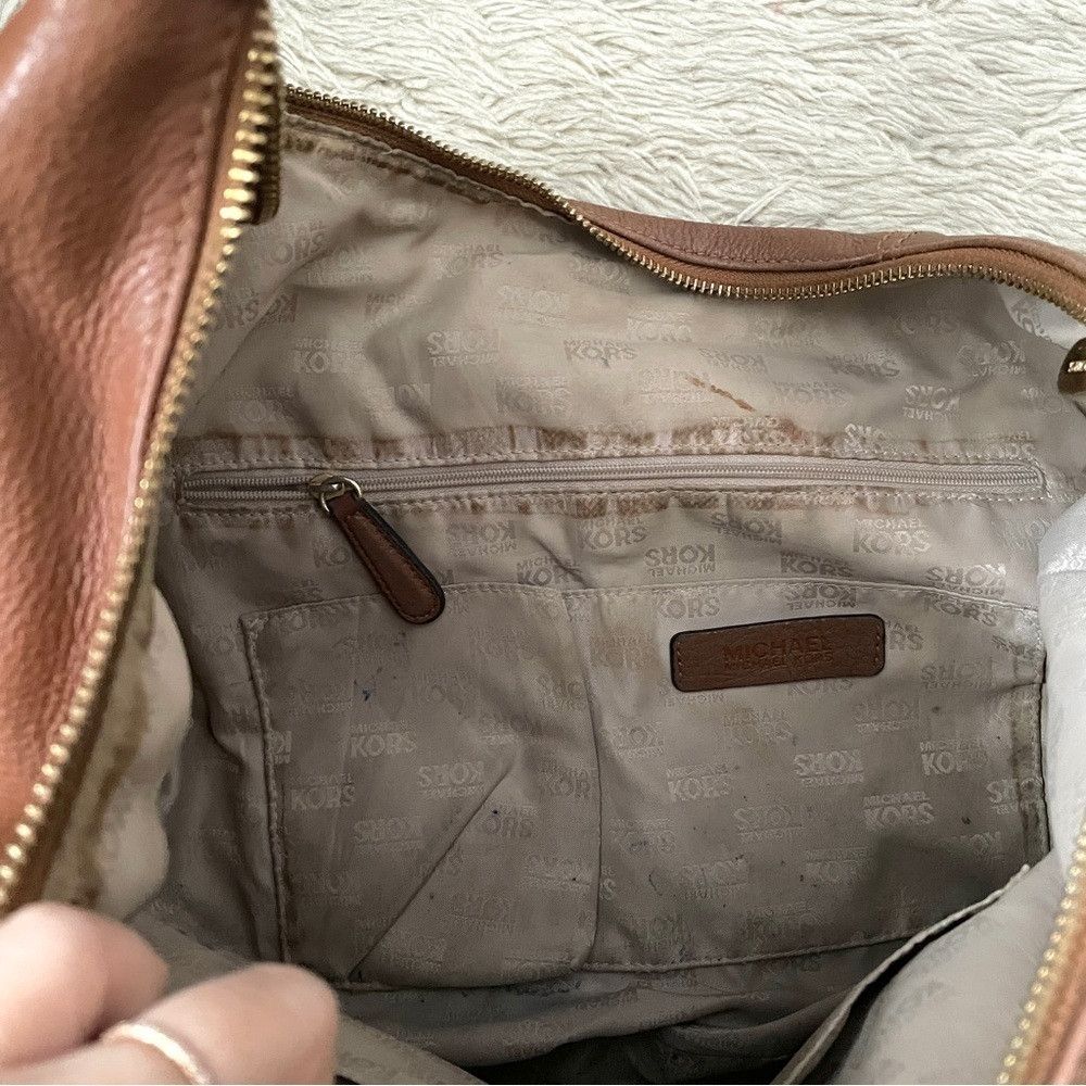 Michael Kors Michael Kors Brown Leather Hobo Shoulder Bag - M/L Size ONE SIZE - 6 Thumbnail