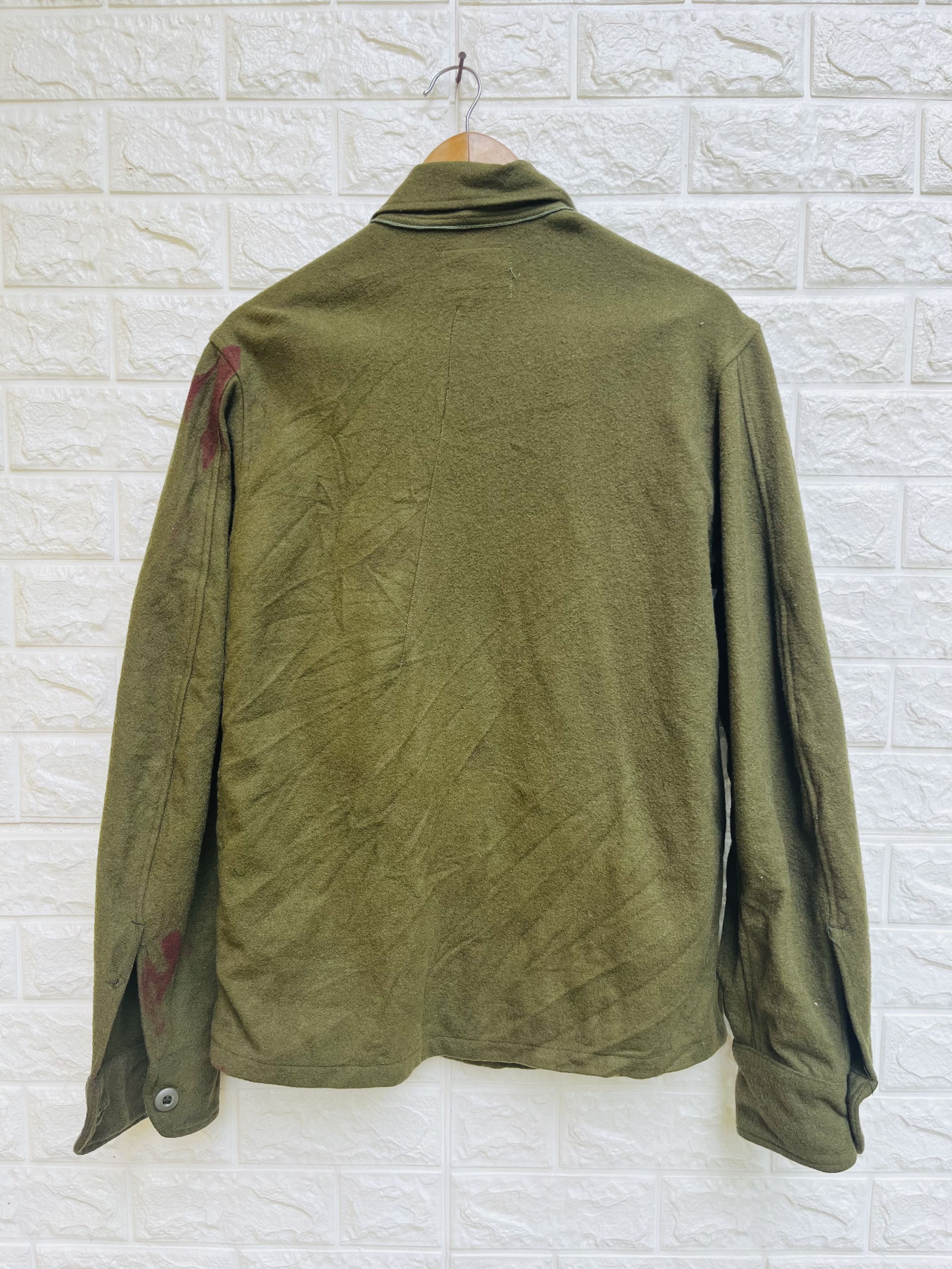 Vintage Vintage 40s Military Army Wool Jacket Designer Fashion Style Size US M / EU 48-50 / 2 - 2 Thumbnail